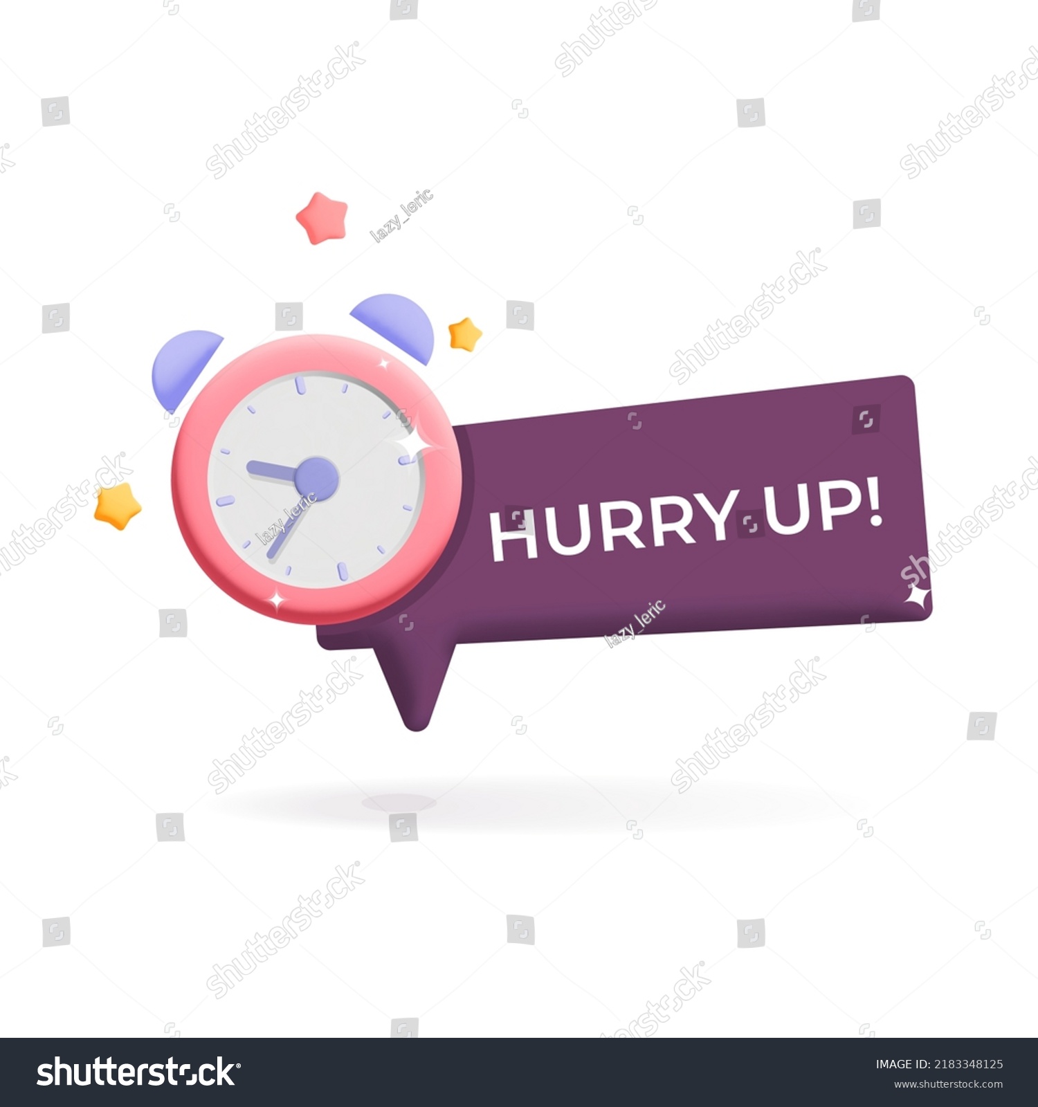 3d Vector Hurry Red Label Pink Stock Vector (Royalty Free) 2183348125 | Shutterstock