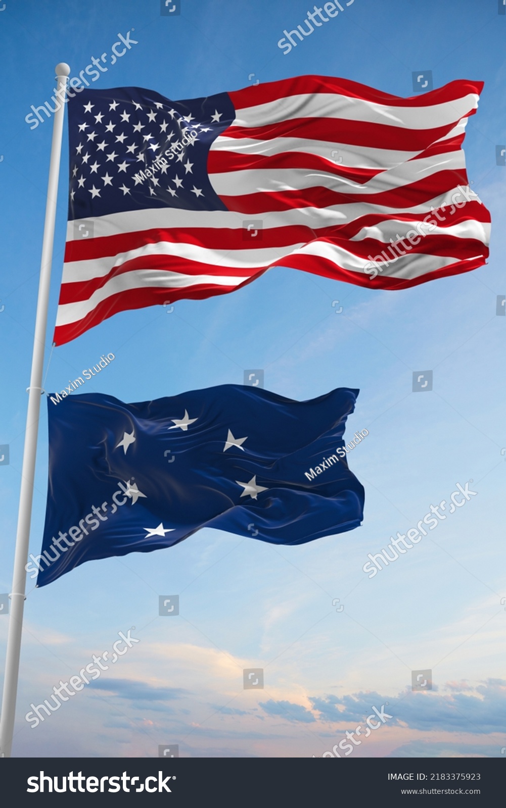 Official Flag Us Smaller Naval Jack Stock Illustration 2183375923 ...