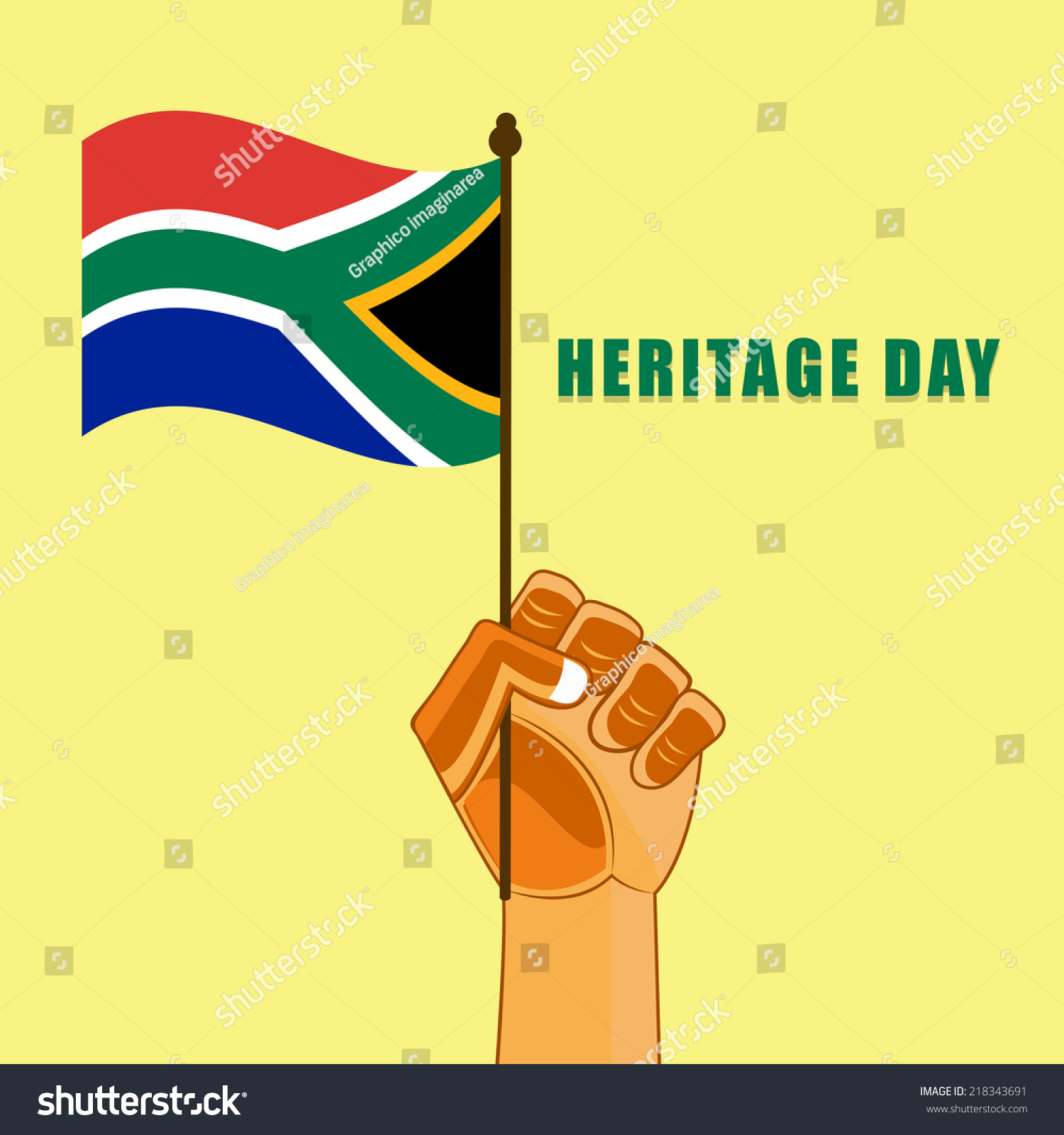 Illustration South Africa Flag Heritage Day Stock Vector (Royalty Free ...