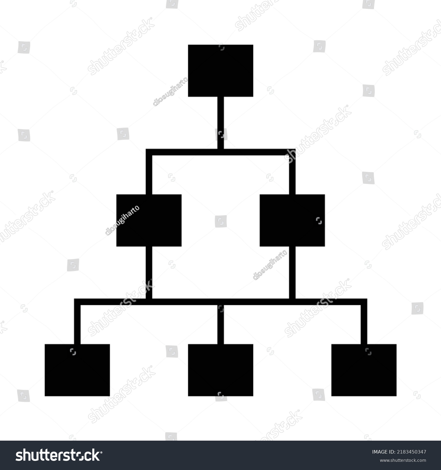 Hierarchy Chart Icon Full Black Suitable Stock Vector (Royalty Free ...