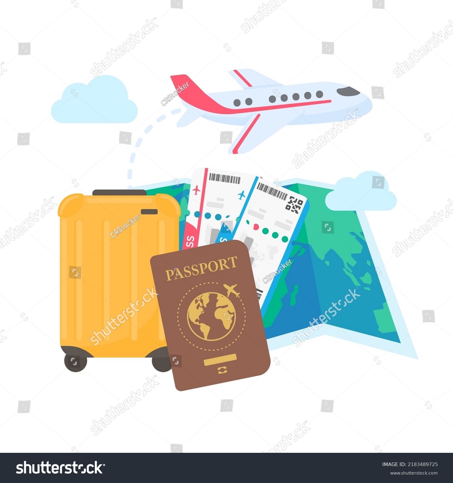 World Map Pinned Plan Travel By Stock Vector (Royalty Free) 2183489725 ...