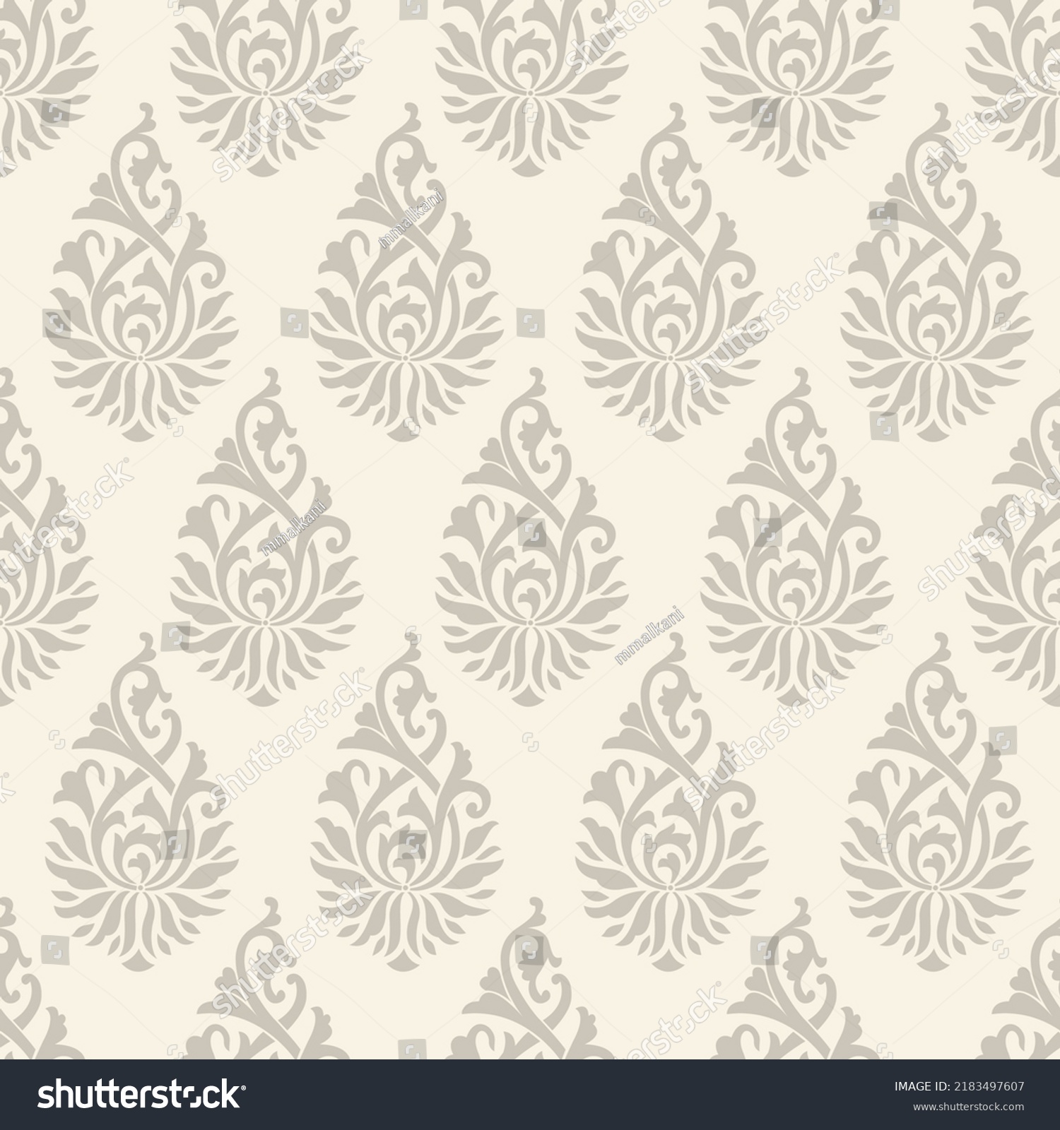 Traditional Asian Textile Fabric Pattern Design Stock Vector (royalty 