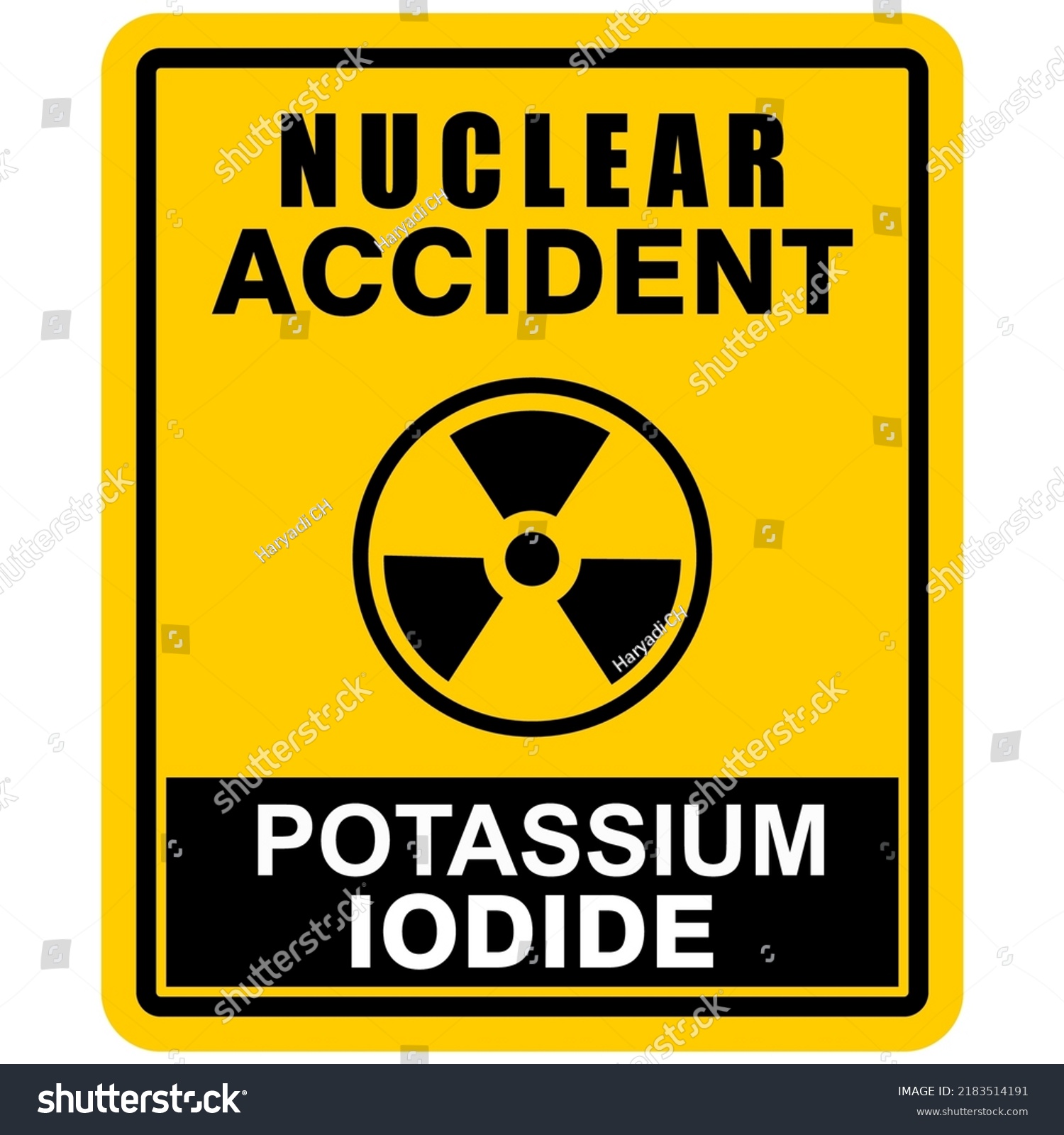 Nuclear Accident Sticker Label Vector Stock Vector (Royalty Free ...