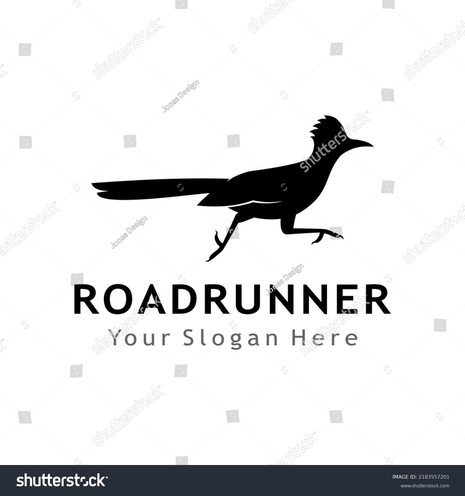 Road Runner Bird Logo Silhouette Vector Stock Vector (Royalty Free ...