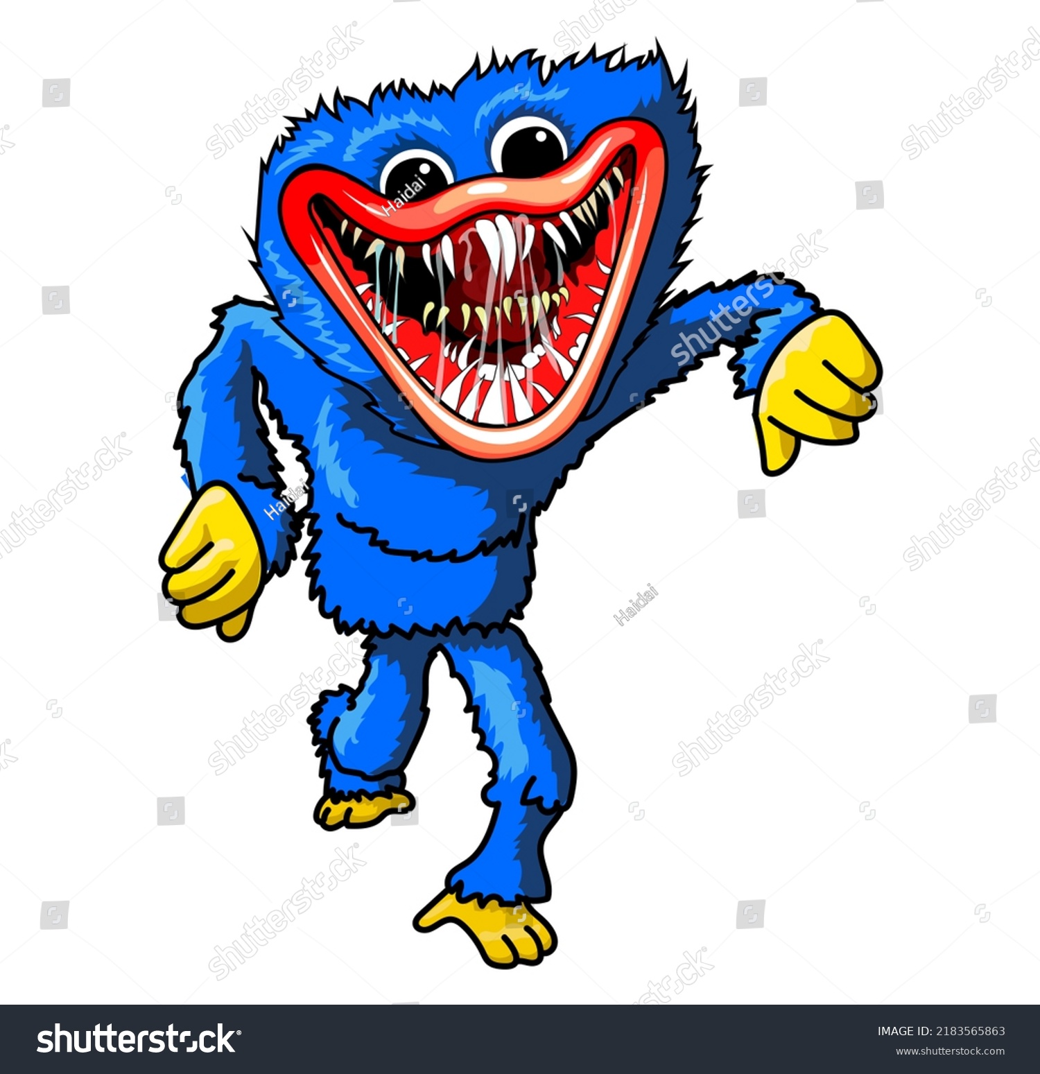 Huggy Wuggy Main Monster Famous Computer Stock Illustration 2183565863 ...