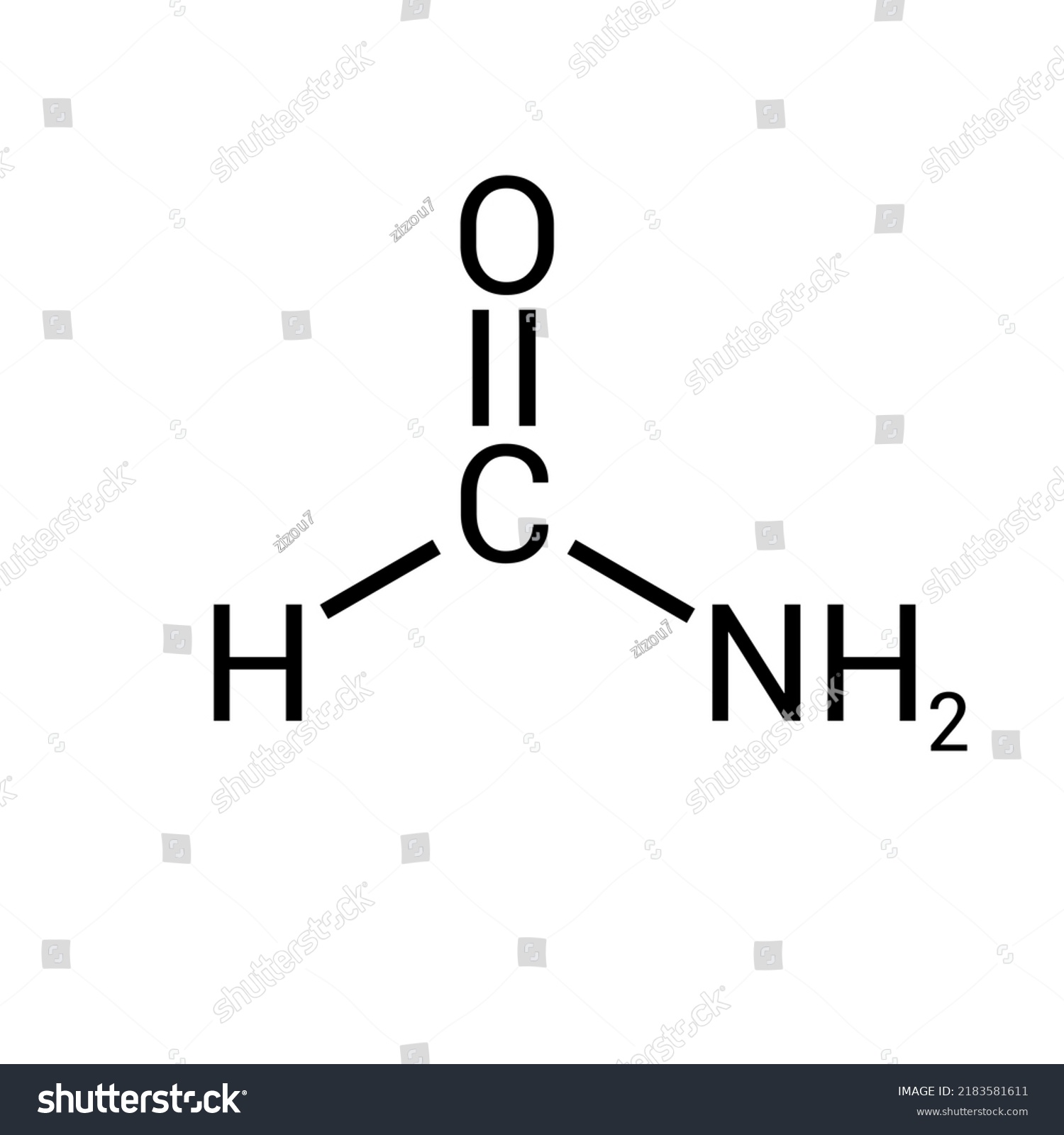 Chemical Structure Formamide Ch3no Stock Vector (royalty Free 