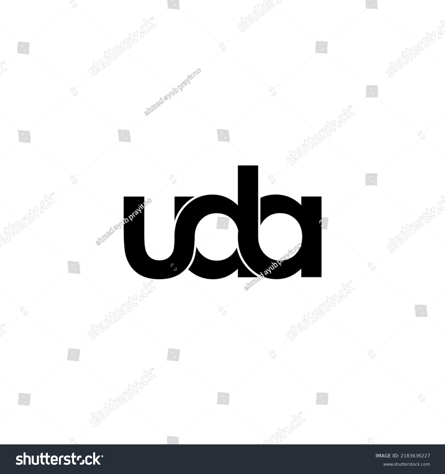 Uda Letter Original Monogram Logo Design Stock Vector (Royalty Free ...