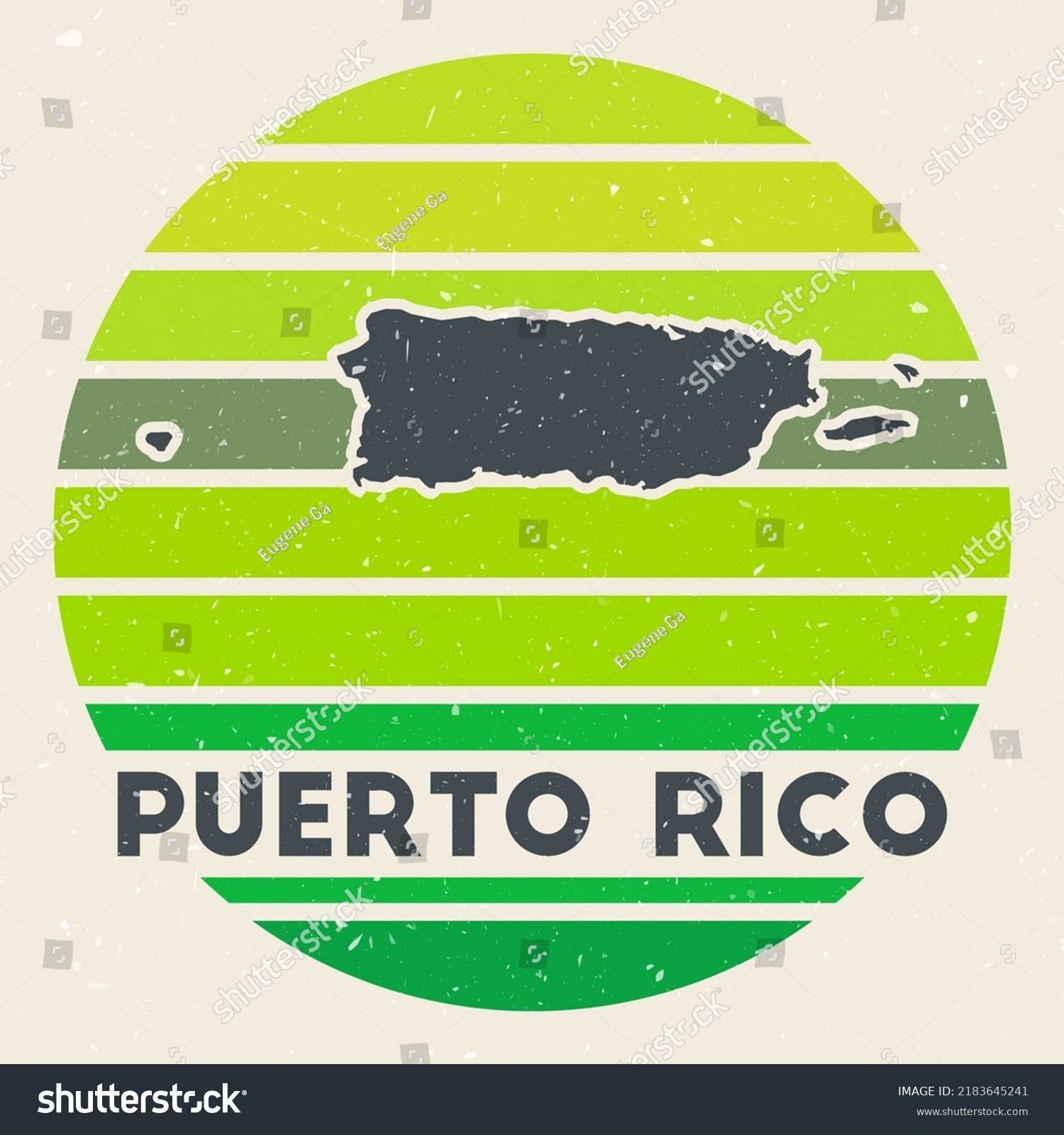 Puerto Rico Logo Sign Map Country Stock Vector (Royalty Free ...