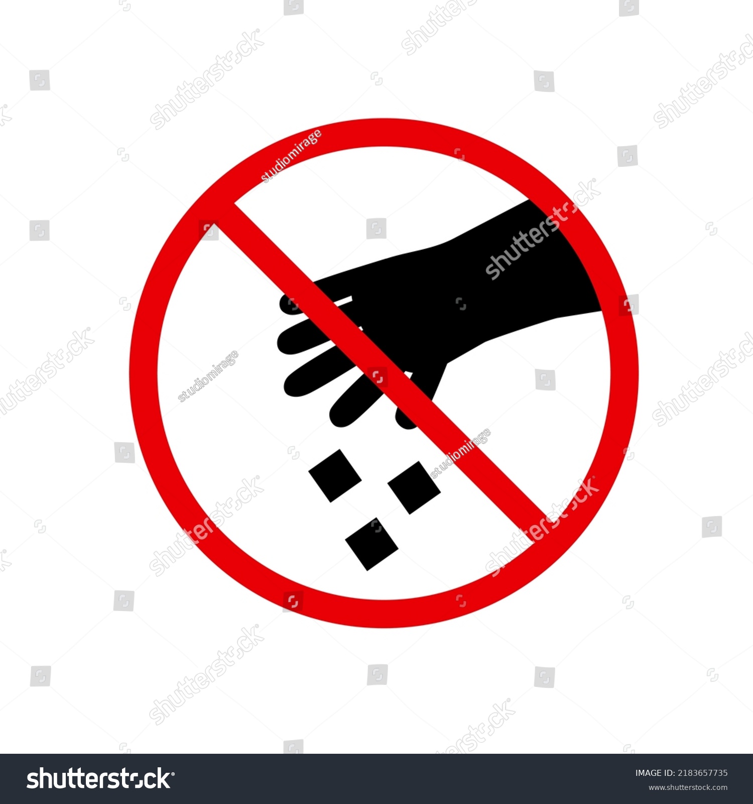 Forbidden Throw Out Garbage Sign Forbidding Stock Vector Royalty Free 2183657735 Shutterstock 