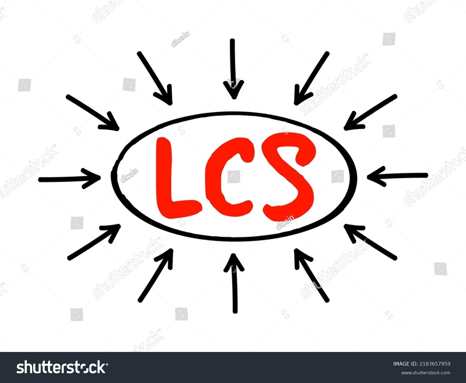 lcs-least-cost-selection-acronym-text-stock-vector-royalty-free