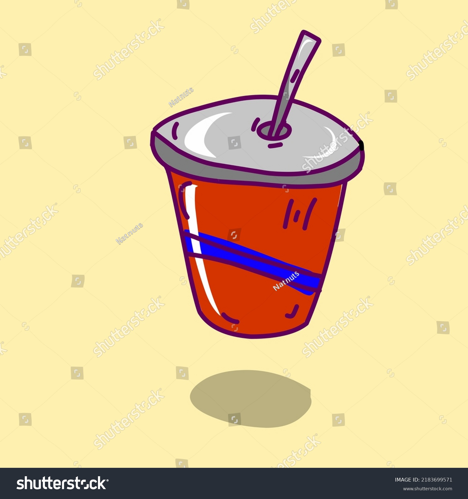 Red Blue Color Soda Cup Vector Stock Vector Royalty Free 2183699571 Shutterstock