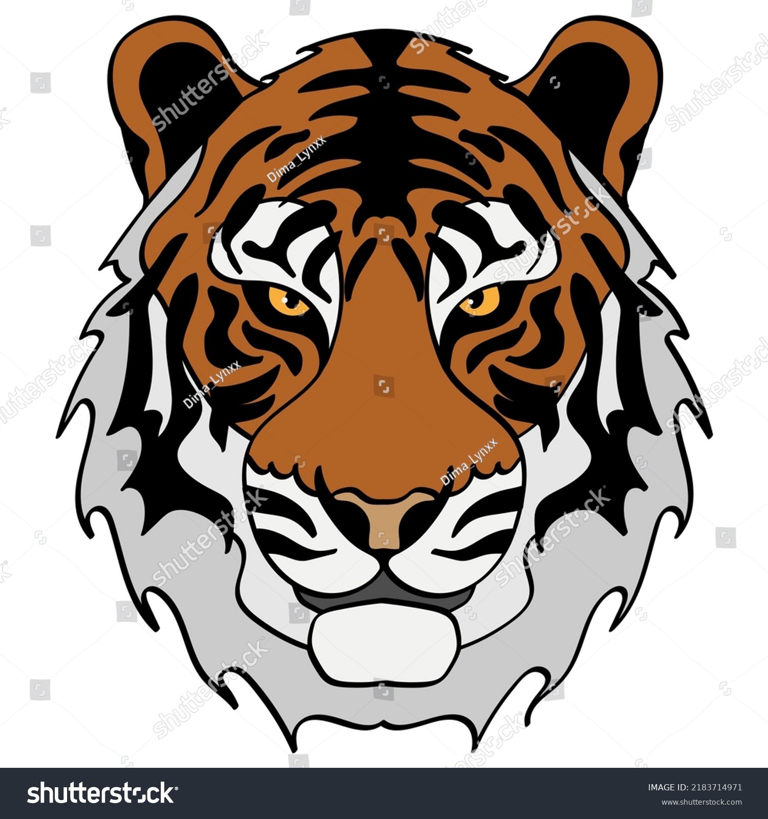 Tiger Head Illustration Sport Mascot Team Stock Vector (Royalty Free ...