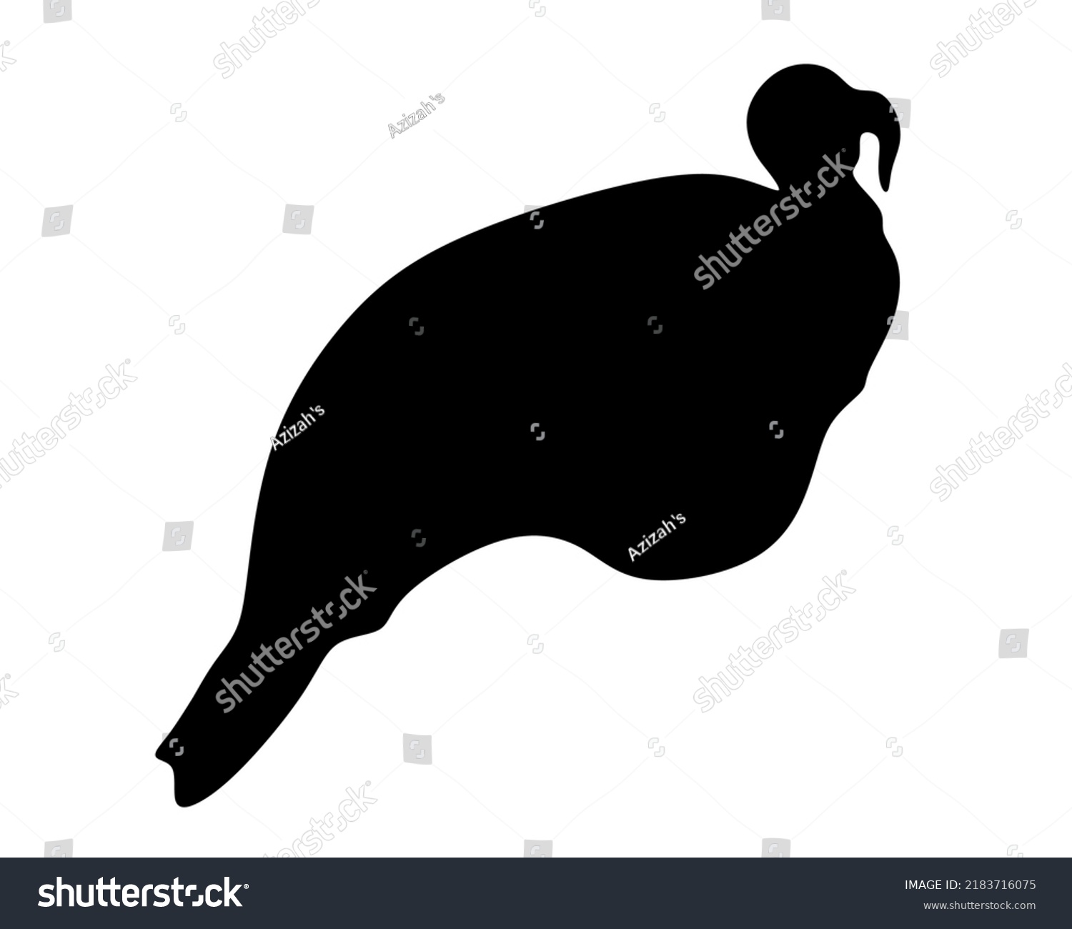 Turkey Silhouette Isolated On White Background Stock Vector (royalty 