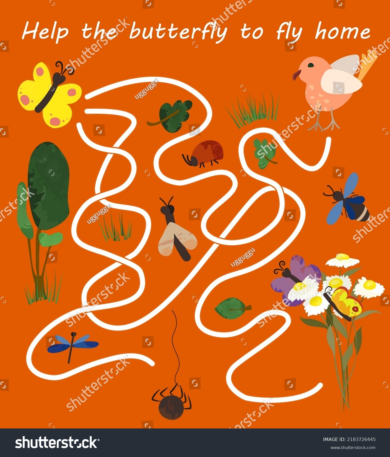 Educational Maze Game Vector Illustration Isolated Stock Vector Educational Maze Game Vector Illustration Isolated Stock Vector