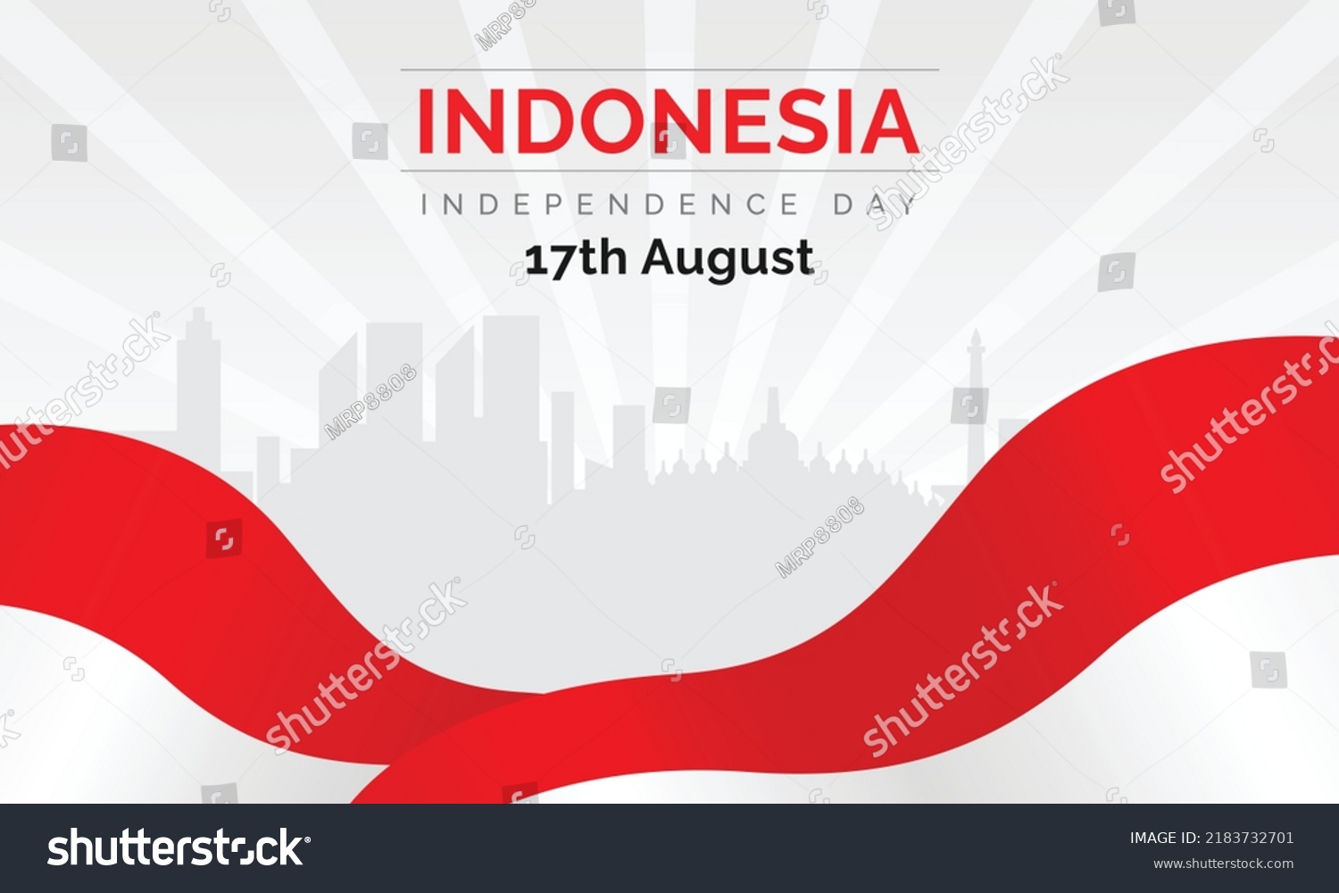 Indonesia Independence Day 17 Agustus Bennar Stock Vector (Royalty Free ...