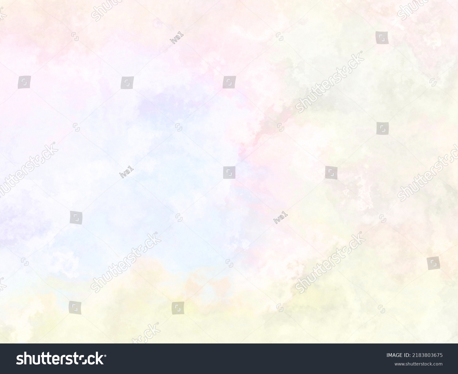 Watercolor Pastel Blue Yellow Pink Violet Stock Illustration 2183803675 ...