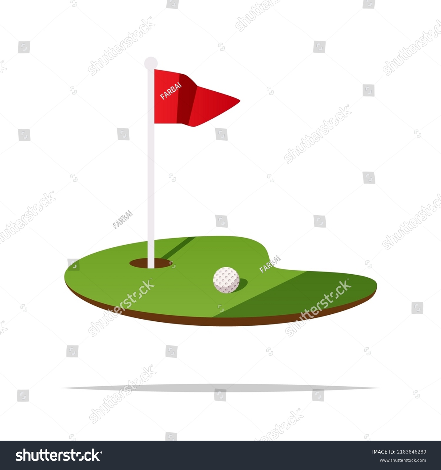 Golf Hole Flag Vector Isolated Illustration Stock Vector (Royalty Free ...