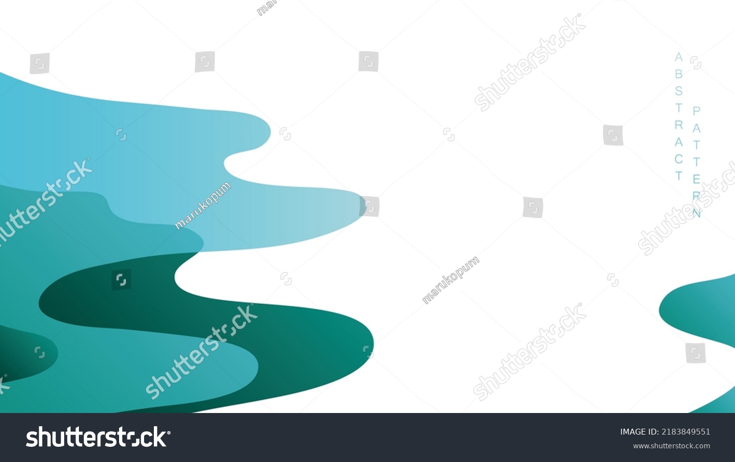 Blue Green Texture Ocean Wave Pattern Stock Vector (Royalty Free ...