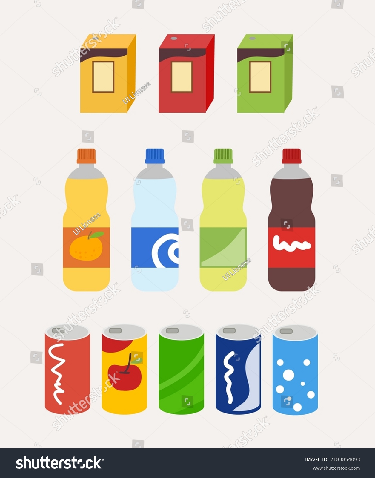 Various Tasty Sodas Hand Drawn Vector Stock Vector (Royalty Free ...