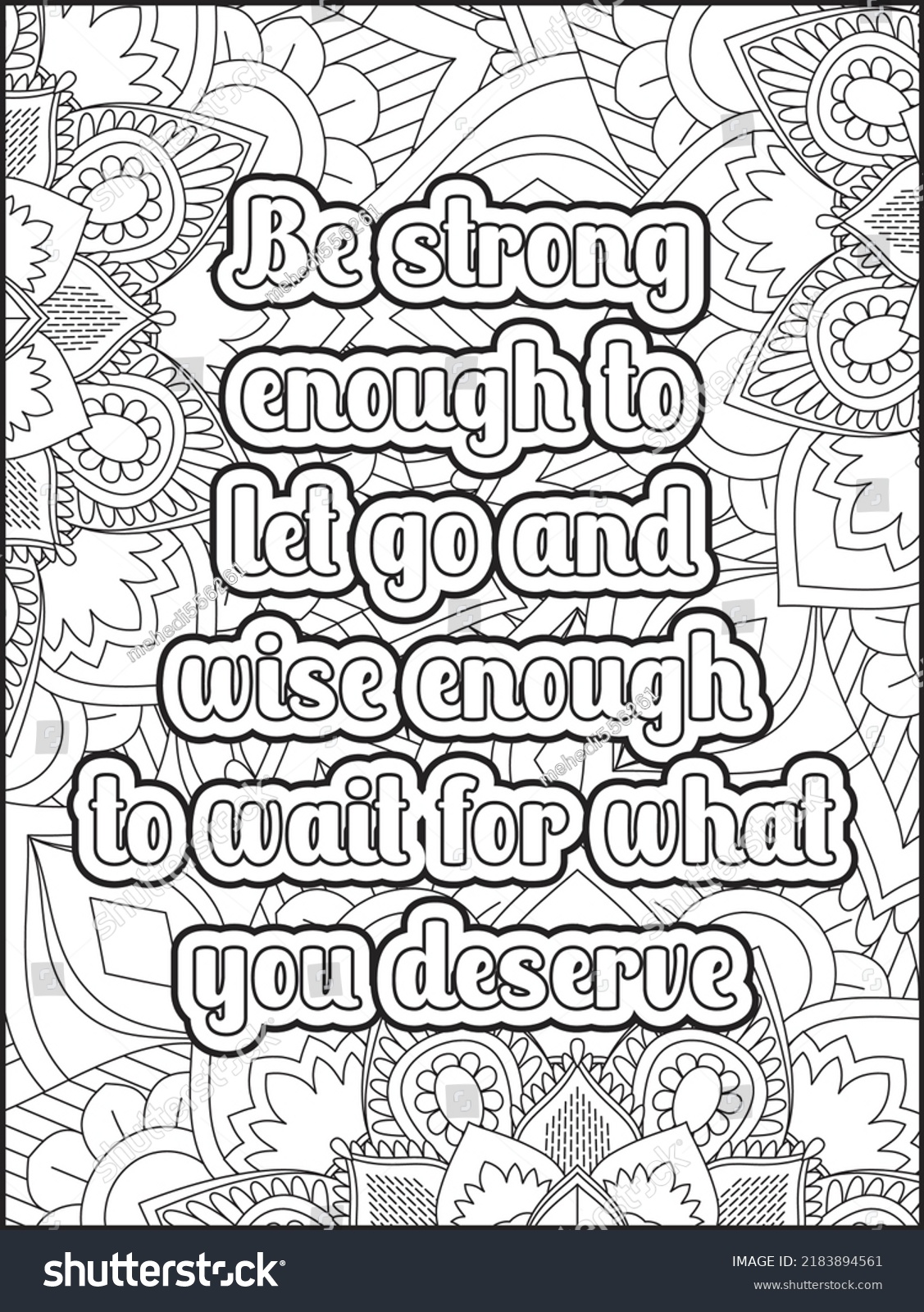 Motivational Quote Quotes Coloring Motivational Quotes Stock Vector ...