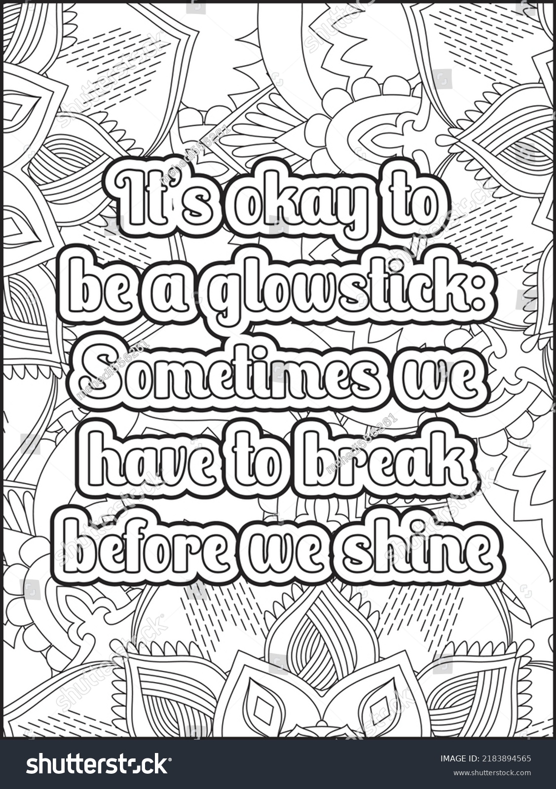 Motivational Quote Quotes Coloring Motivational Quotes Stock Vector ...