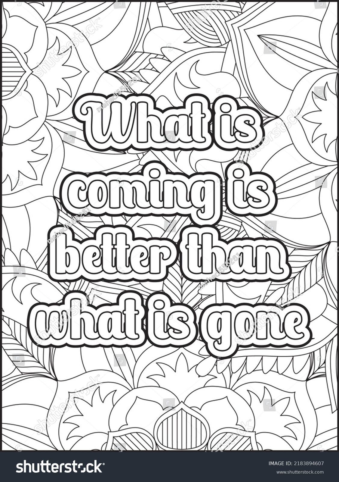 Motivational Quote Quotes Coloring Motivational Quotes Stock Vector ...