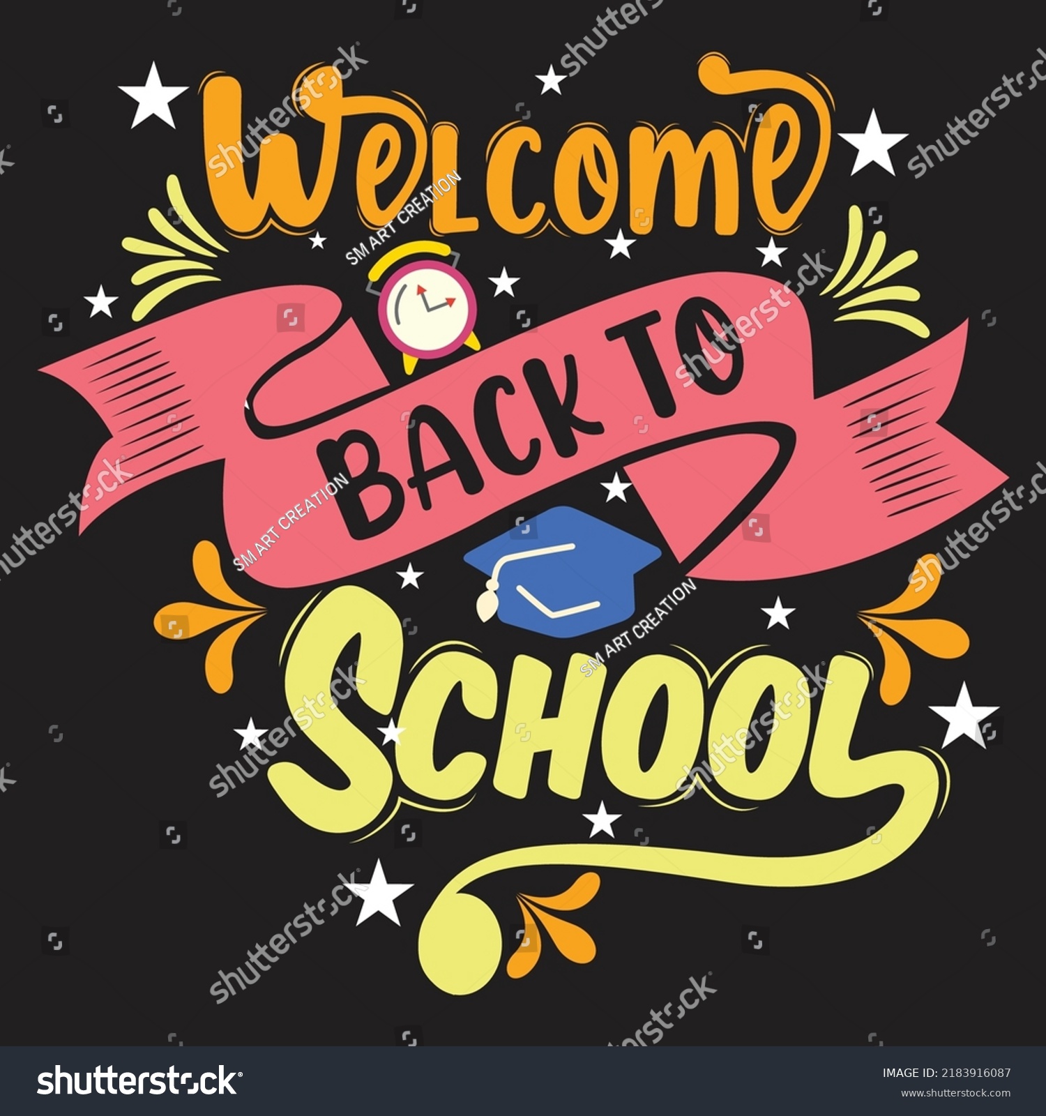 Welcome Back School T Shirt Design Stock Vector (Royalty Free ...