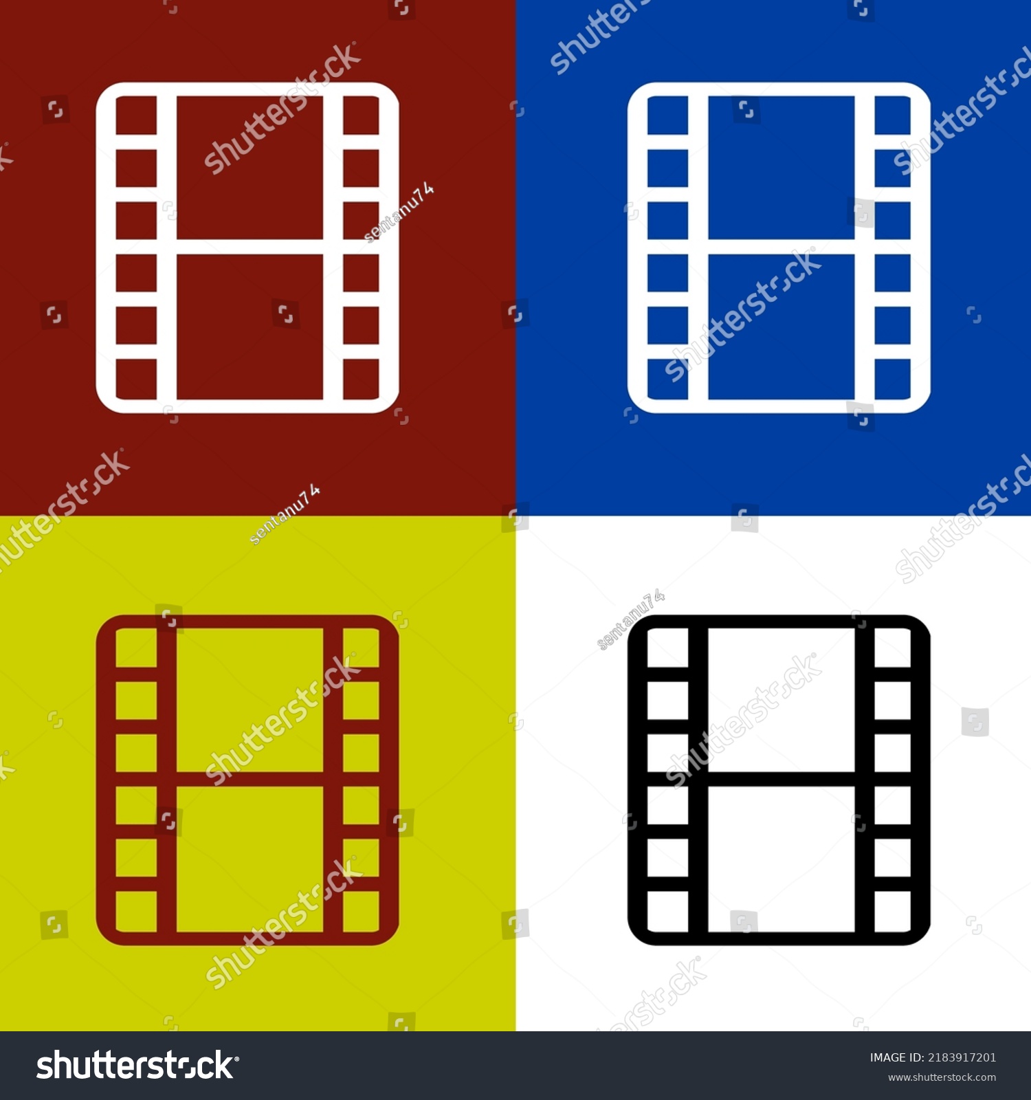 Negative Film Strip Logo Icon Vector Stock Vector (Royalty Free ...