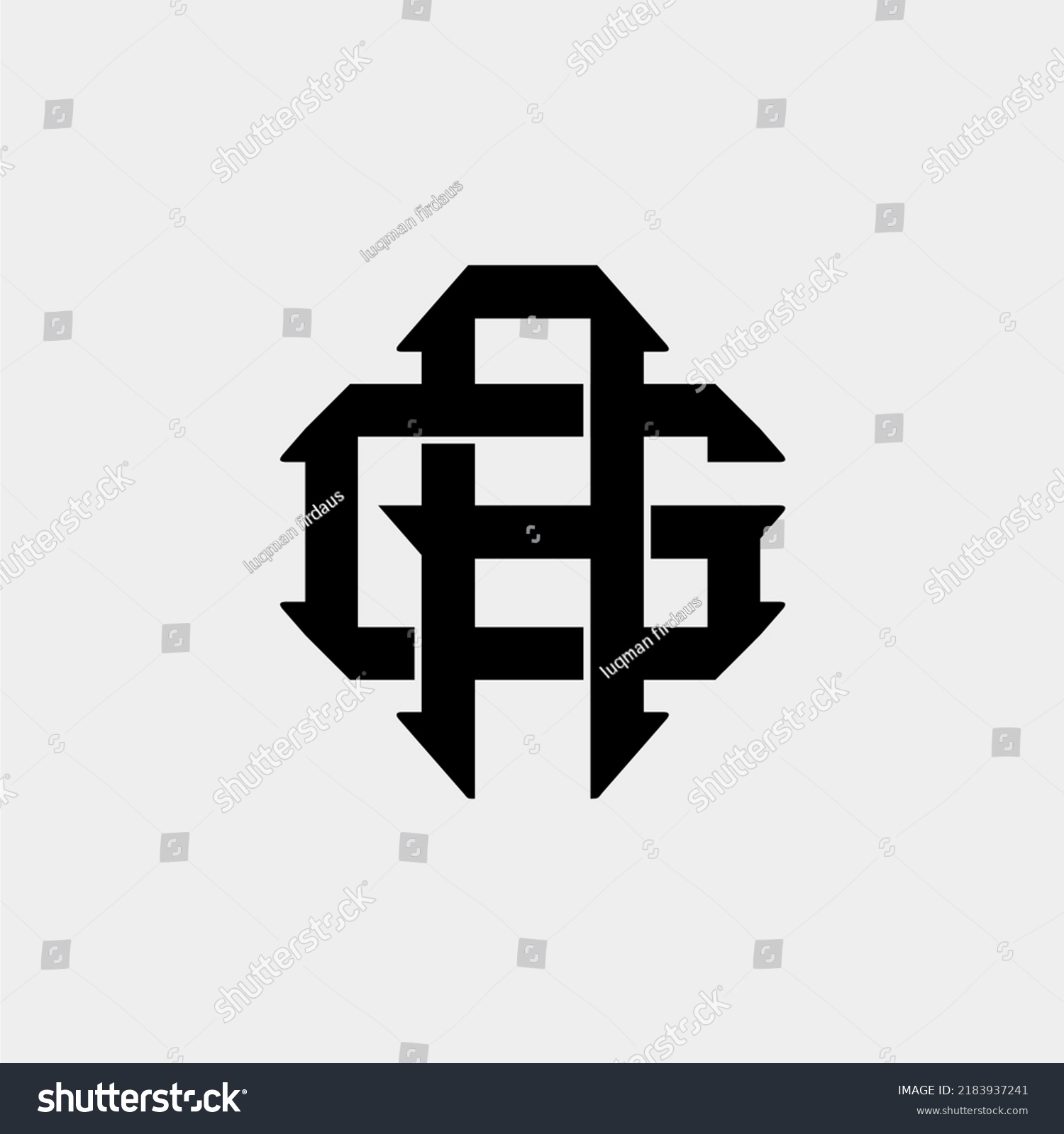 Ag Monogram Logo Acronym Vector Brand Stock Vector (royalty Free 