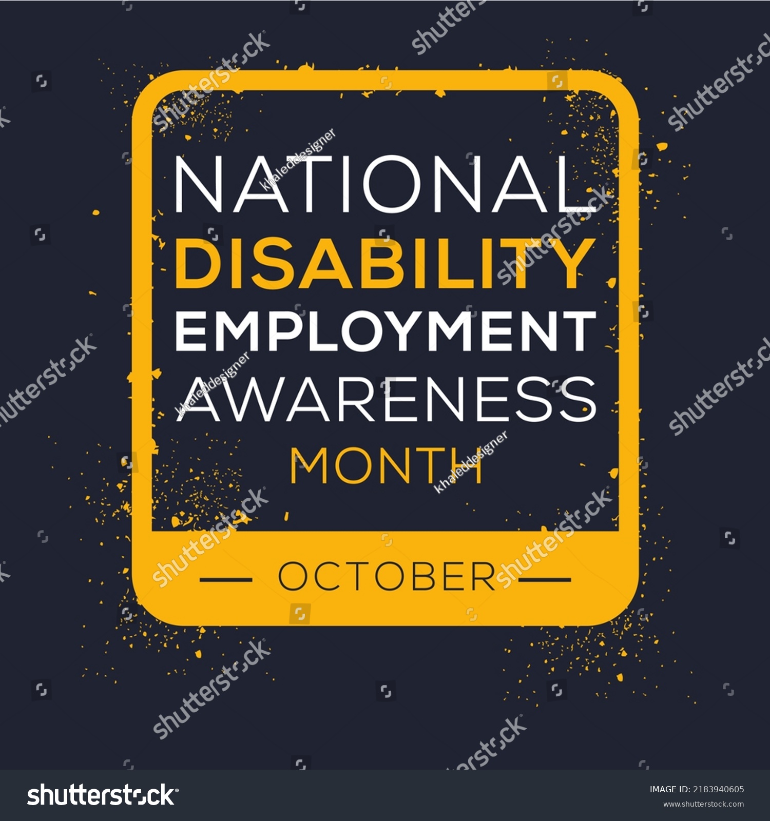 National Disability Employment Awareness Month Held Stock Vector Royalty Free 2183940605 8976