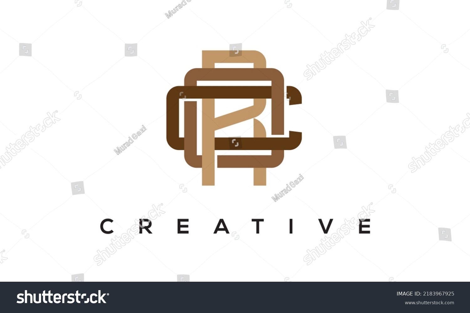 Initial Roc Letters Monogram Logo Creative Stock Vector Royalty Free