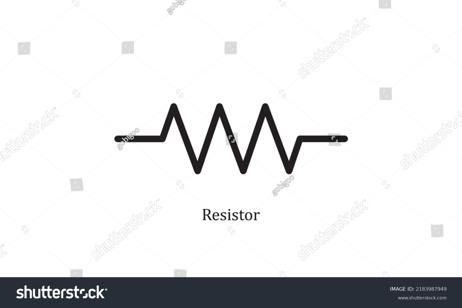 Vector Electronic Circuit Symbol Resistor Stock Vector (Royalty Free ...