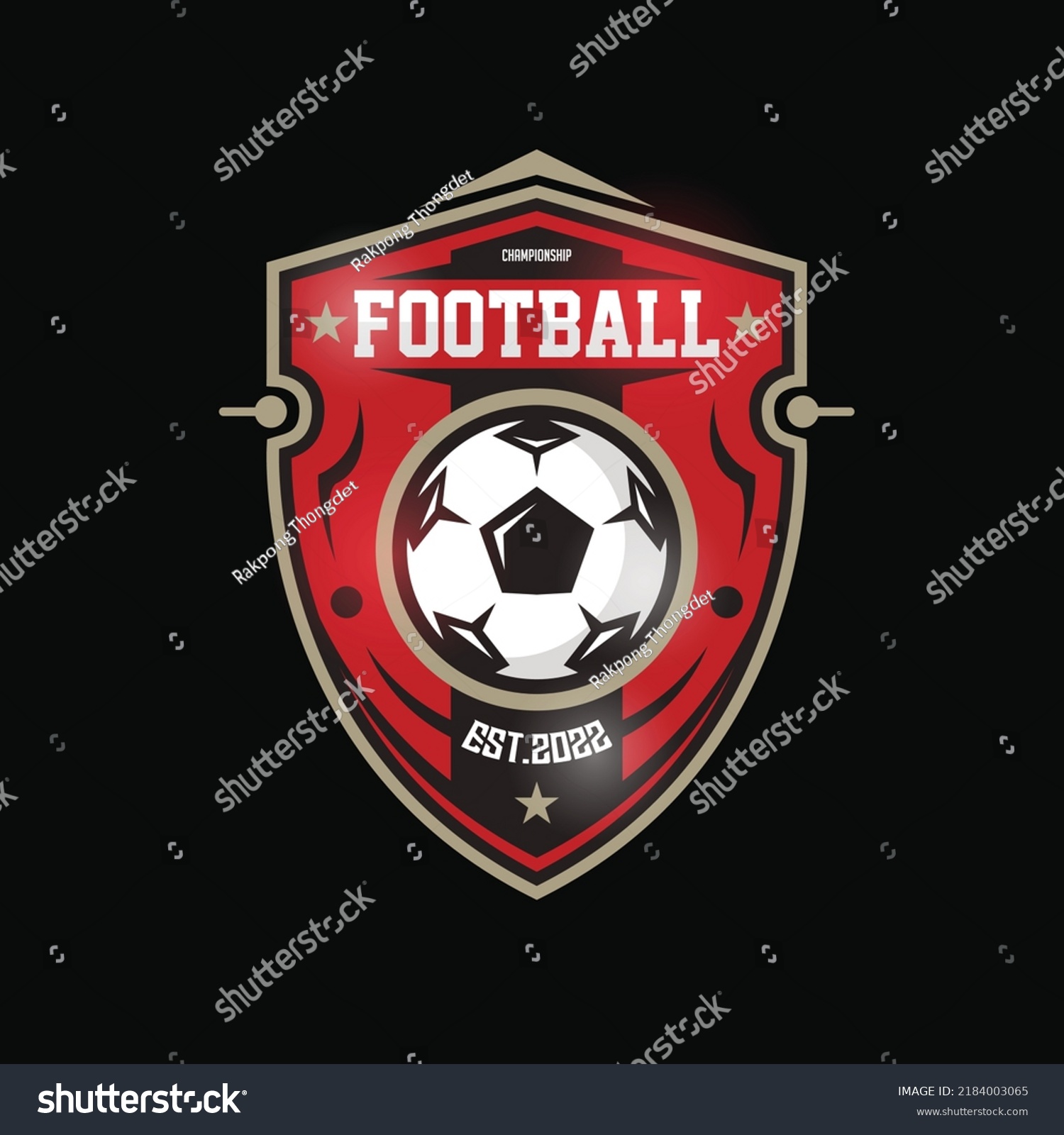 Soccer Football Badge Logo Design Templates Stock Vector (Royalty Free ...