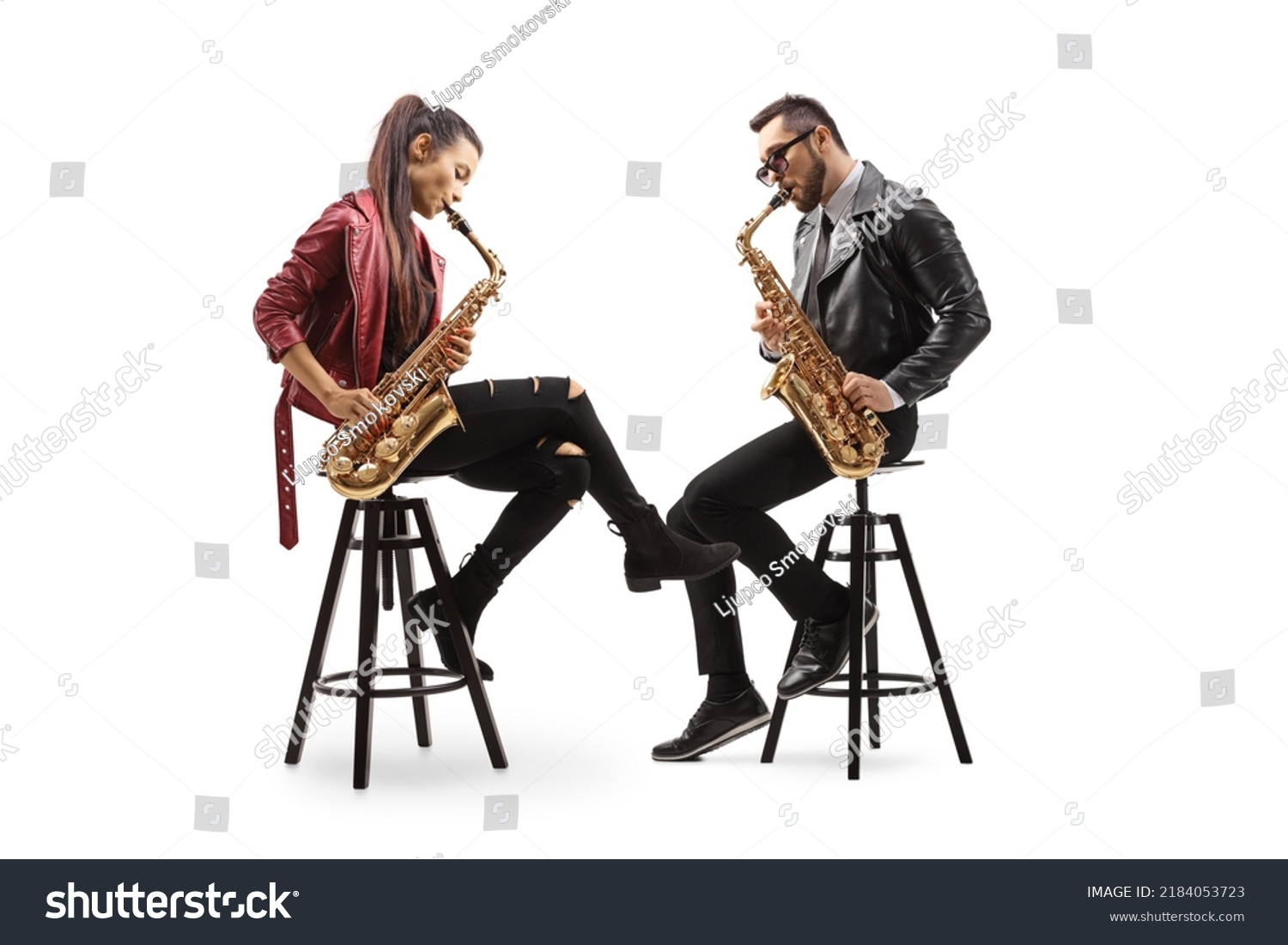 Modern Young Sax Players Sitting On Stock Photo 2184053723 | Shutterstock