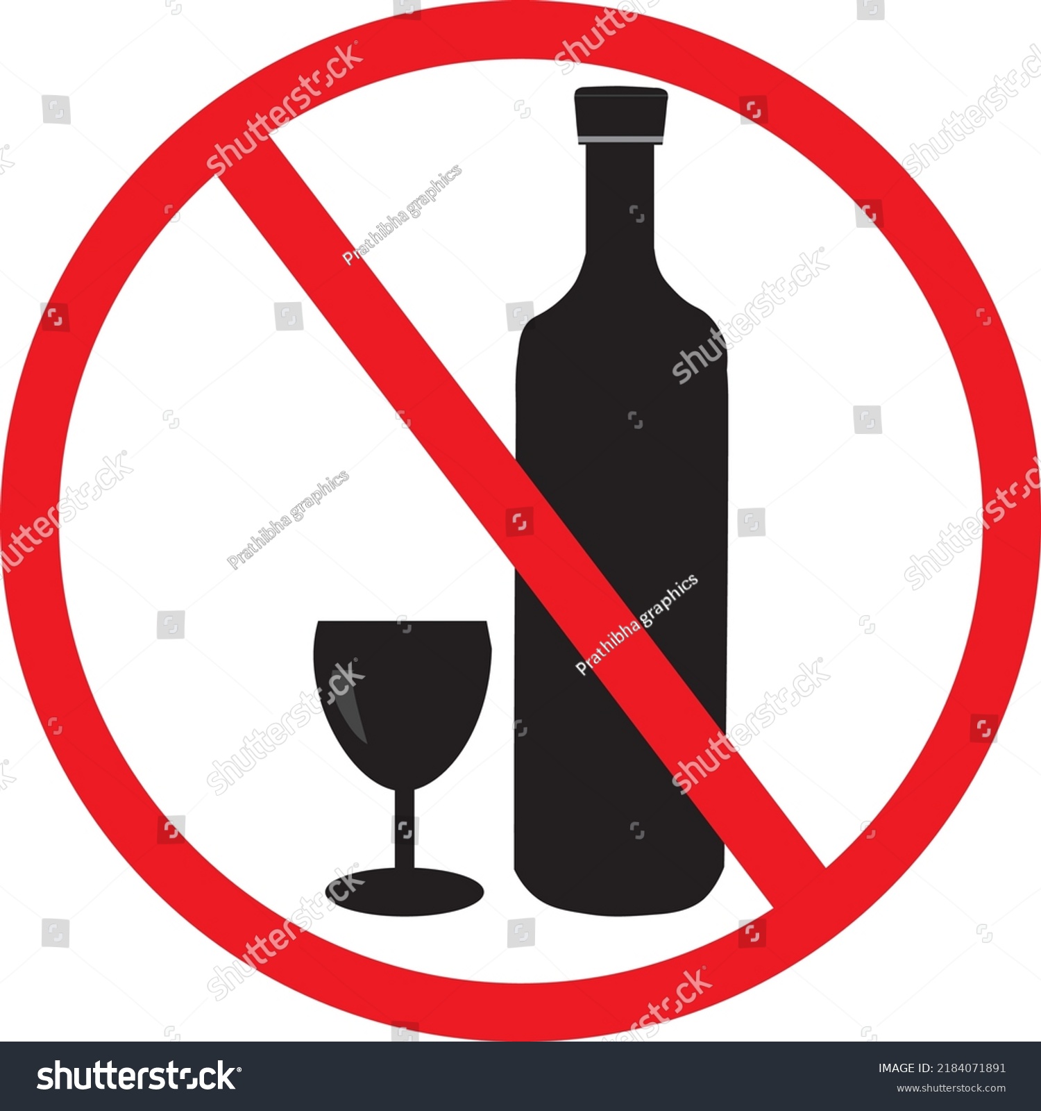 Alcohol Not Allowed Warning Sign Vector Stock Vector (Royalty Free ...