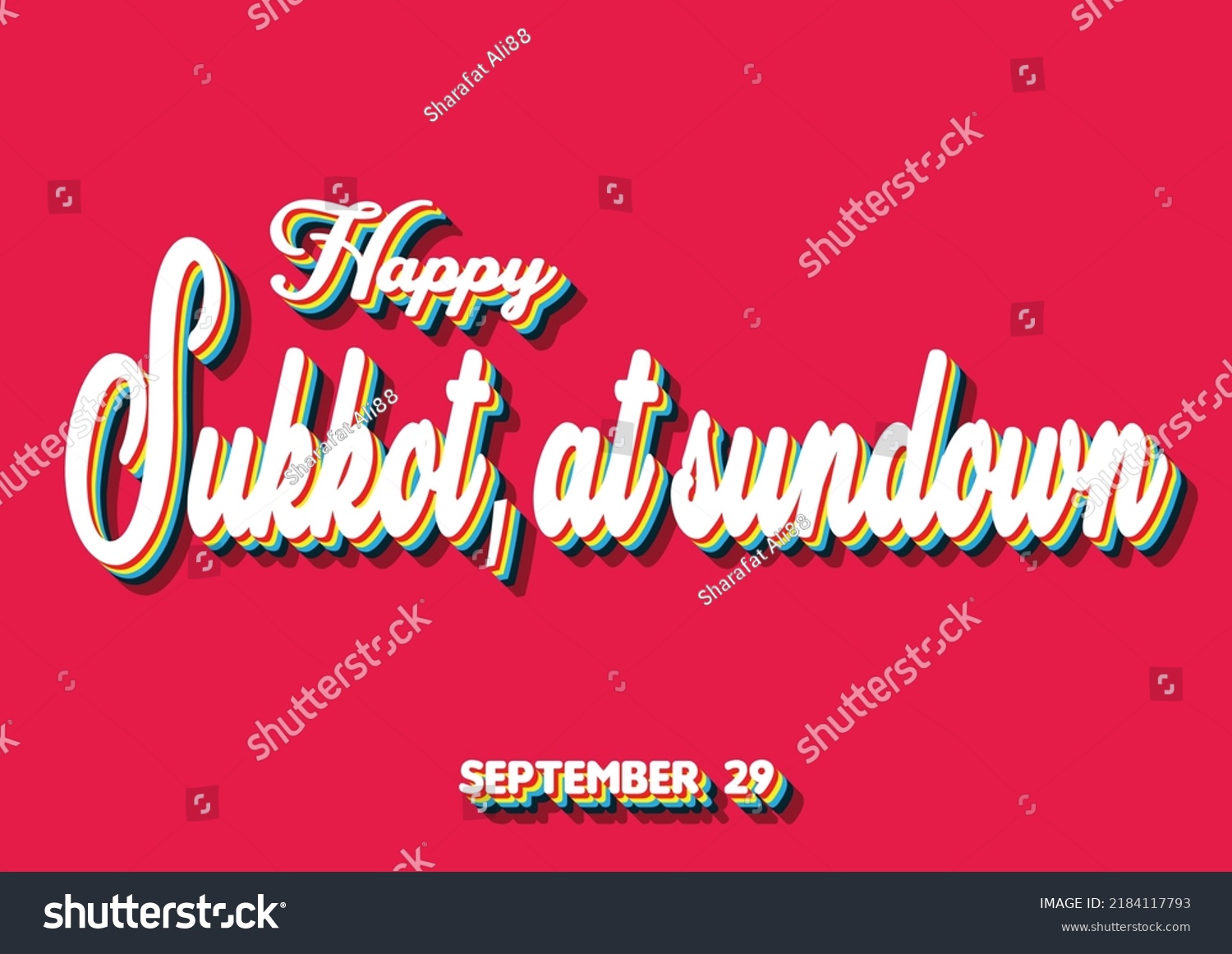 Happy Sukkot Sundown September 29 Calendar Stock Vector (Royalty Free ...