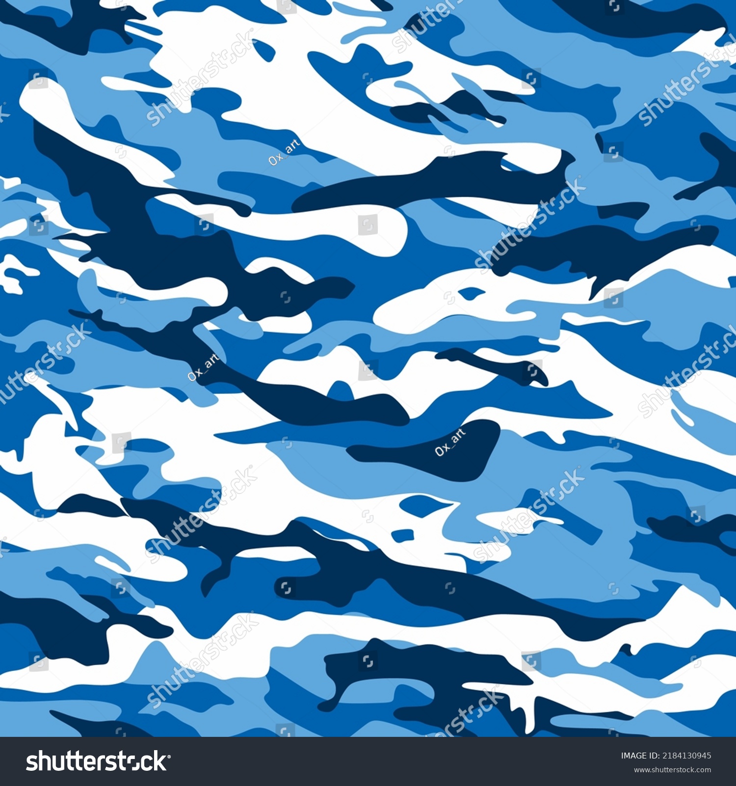 Camouflage Pattern Texture Blue Shades Stock Vector (Royalty Free ...