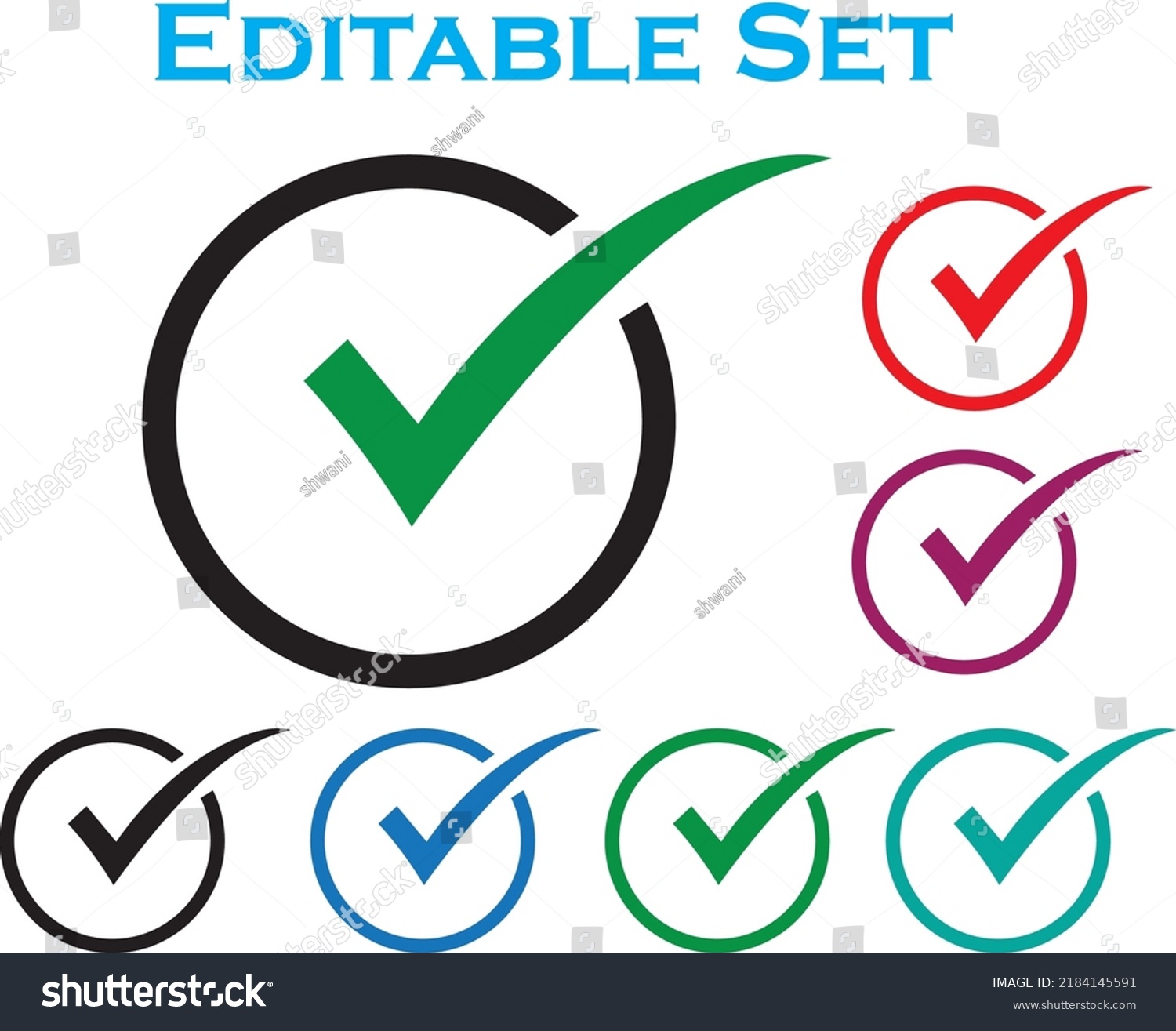 Check Icon Checkmark Vector Approved Symbol Stock Vector (Royalty Free ...