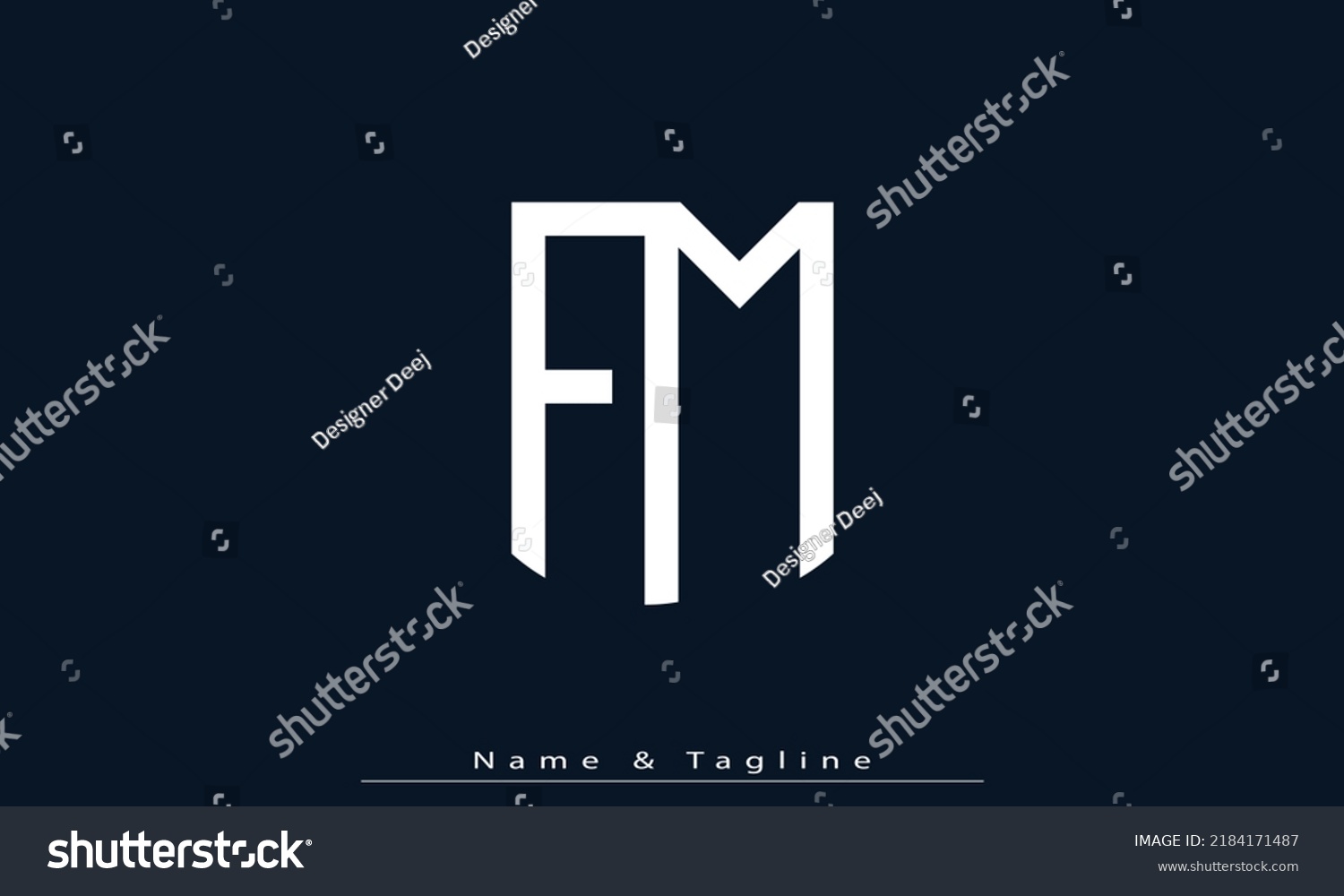 Alphabet Letters Initials Monogram Logo Fm Stock Vector (Royalty Free ...