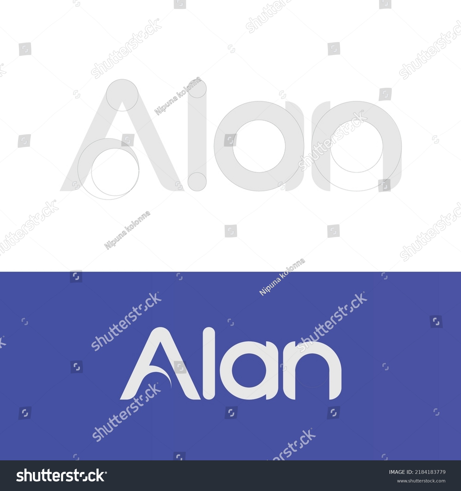 Alan Logo Modern Concept Design Stock Vector (Royalty Free) 2184183779 ...