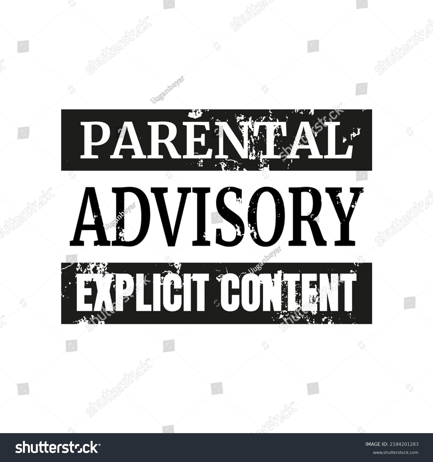 Parental Advisory Explicit Content Attention Sign Stock Vector (Royalty ...