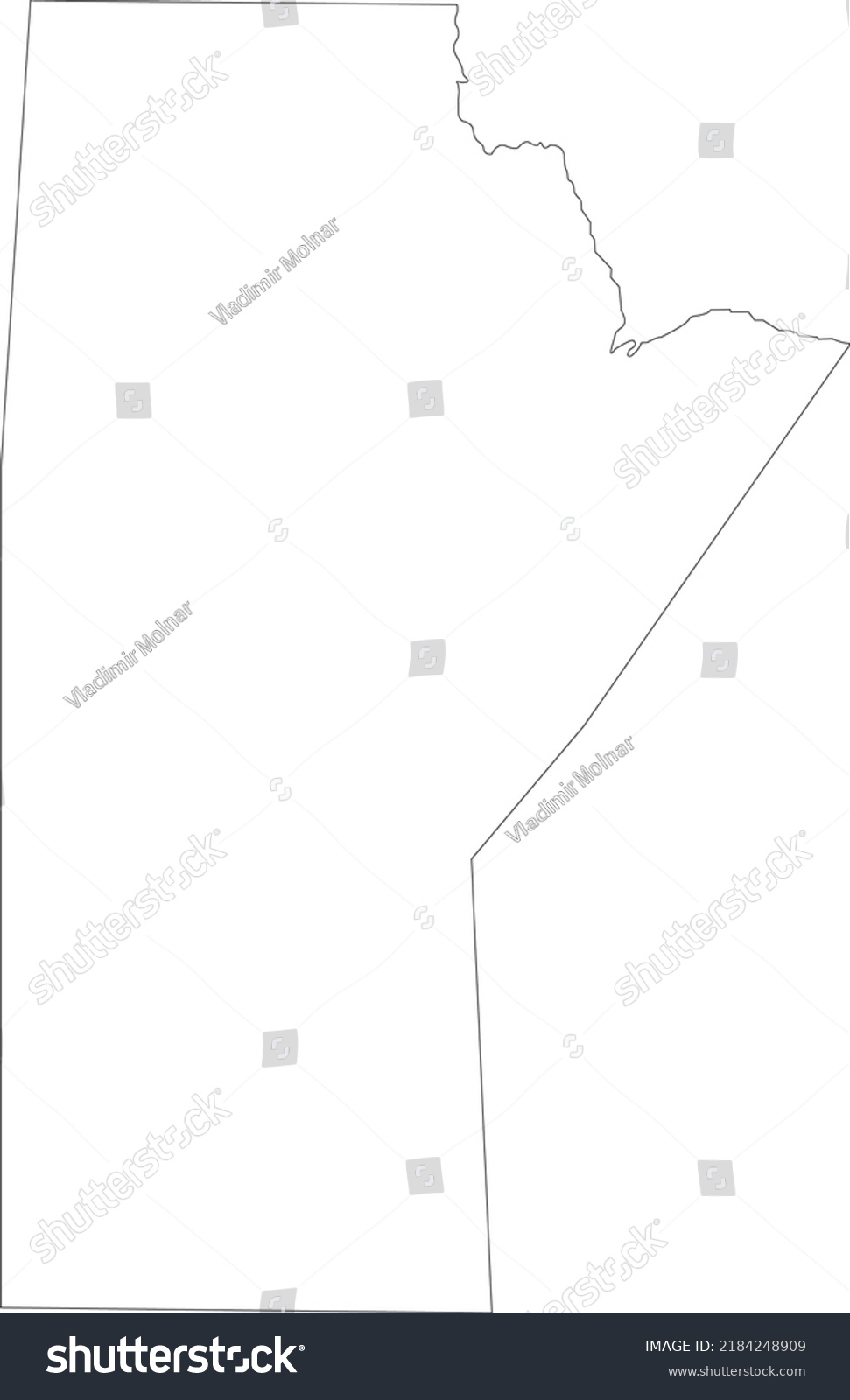 Vector Illustration Manitoba Map Stock Vector (Royalty Free) 2184248909 ...