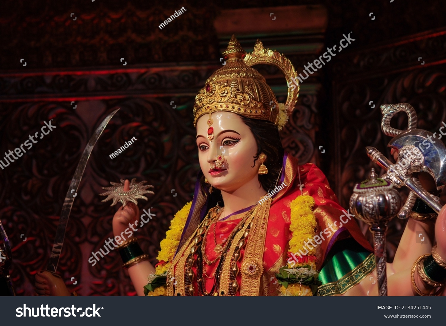 Idol Statue Goddess Maa Durga Happy Stock Photo 2184251445 | Shutterstock