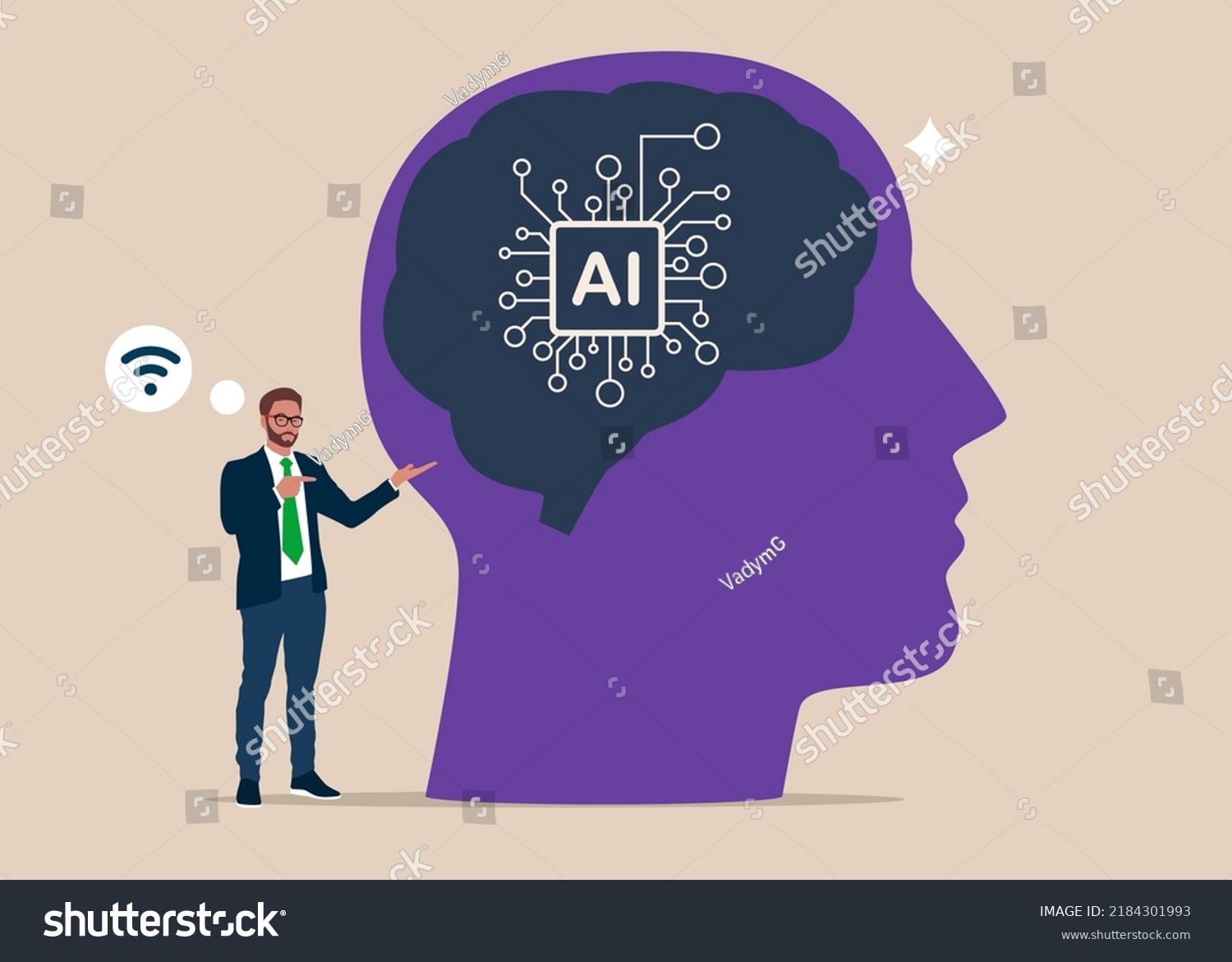 Ai Chip Machine Learning Analysis Information Stock Vector (Royalty ...