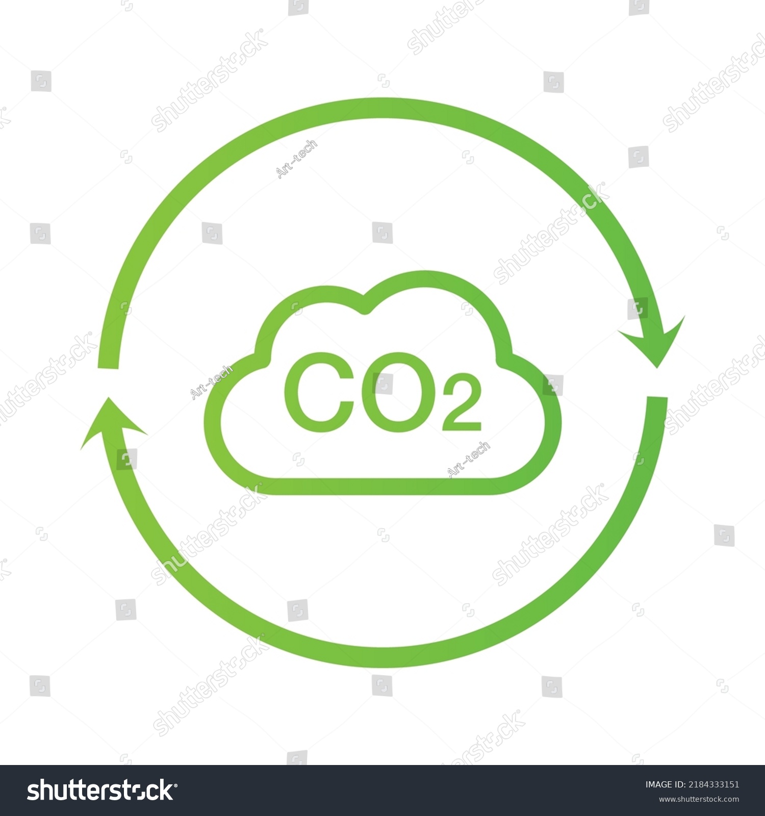 Carbon Dioxide Emissions Icon Co2 Gas Stock Vector (Royalty Free ...