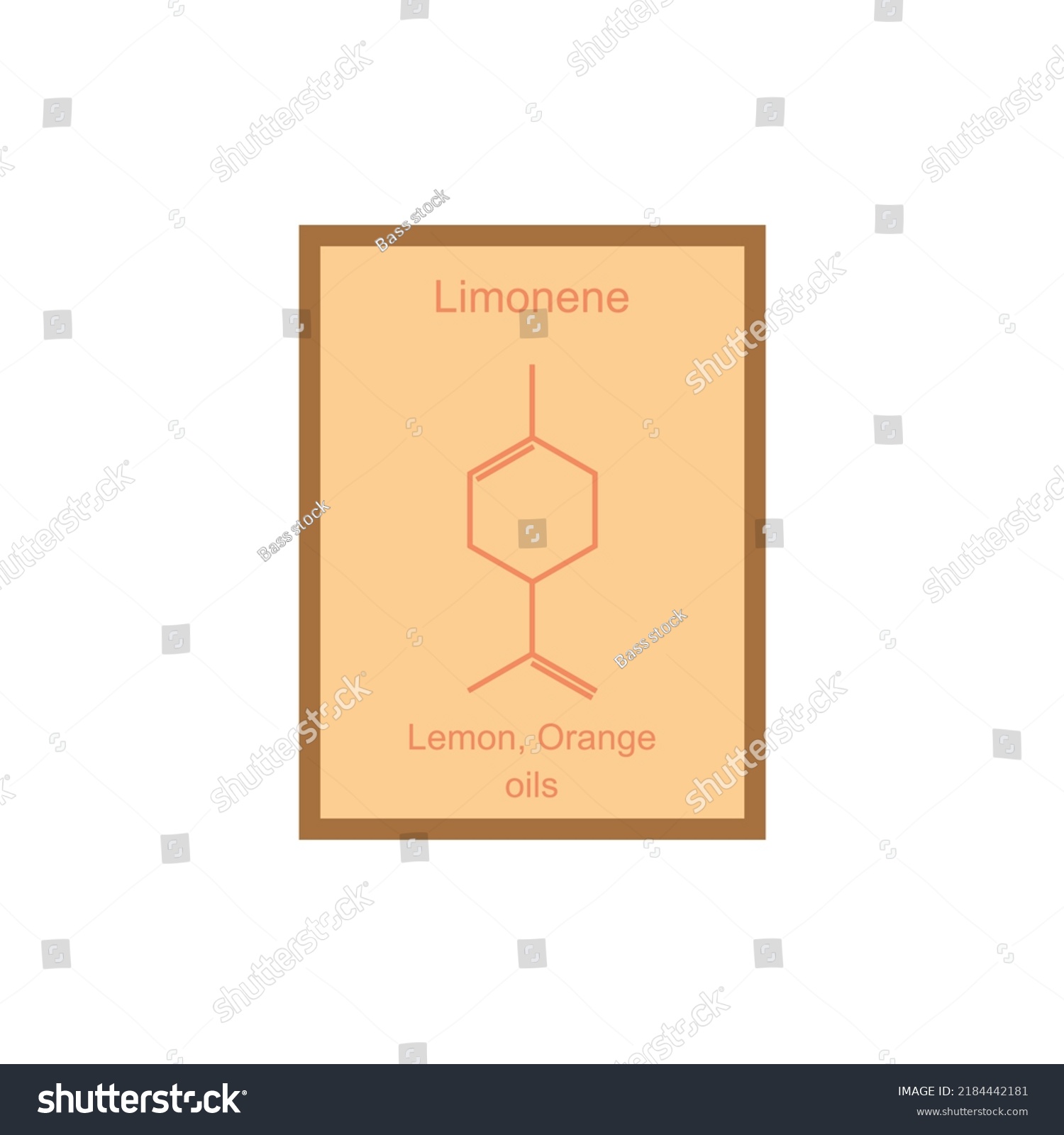 Limonene Alkene Chemical Structure On Yellow Stock Vector (Royalty Free ...