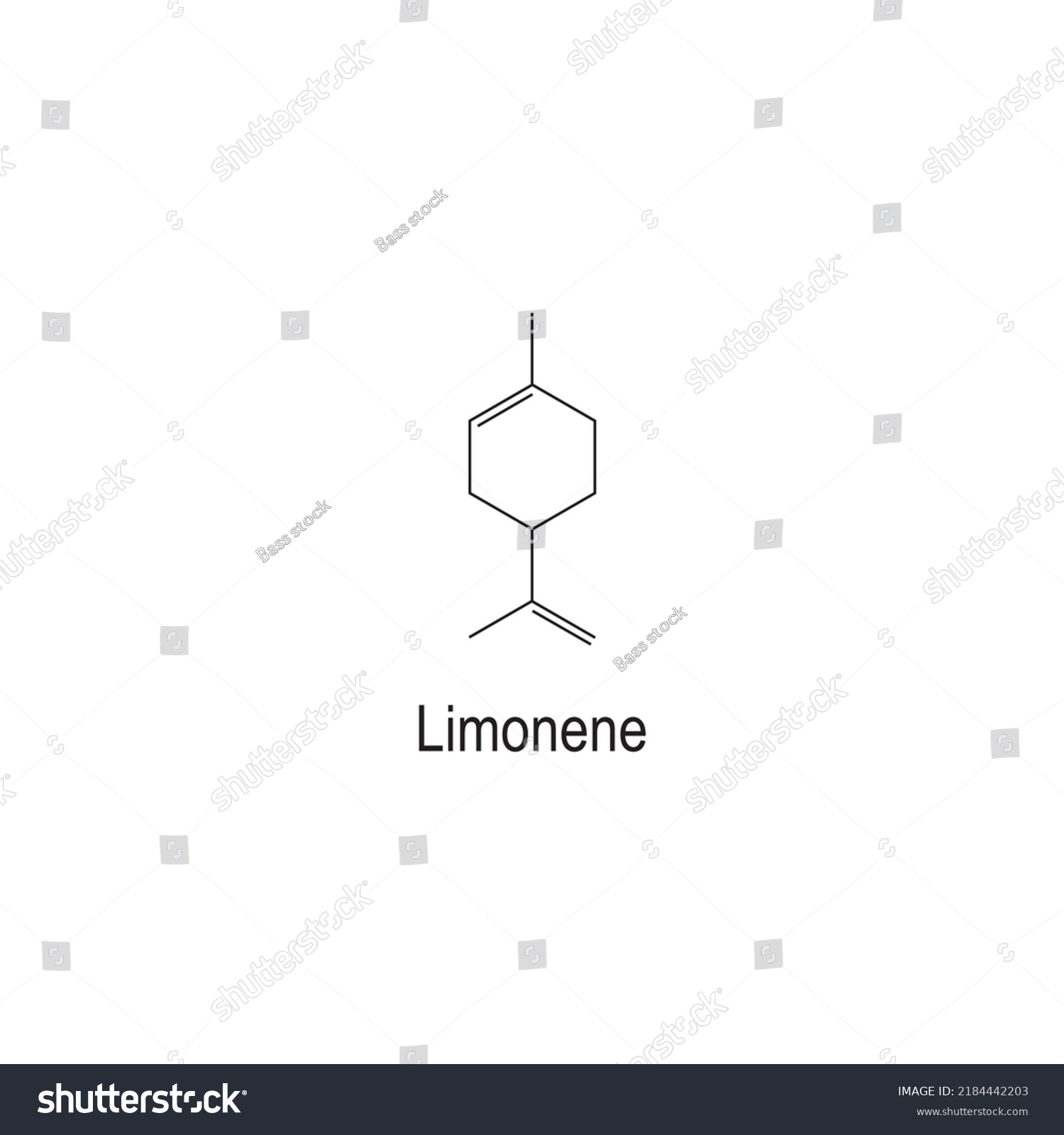 Limonene Alkene Chemical Structure On White Stock Vector (Royalty Free ...