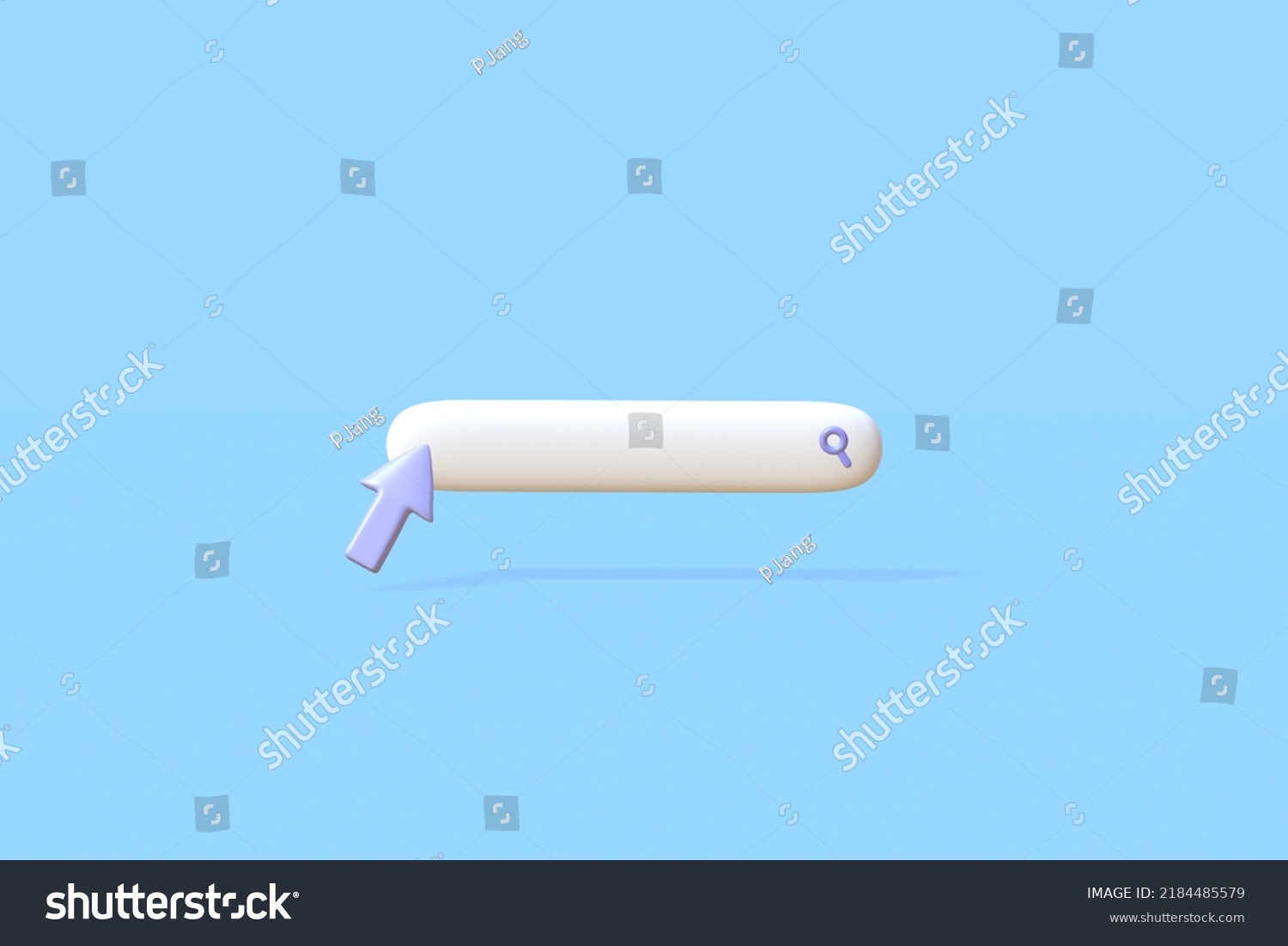 3d Rendering Search Bar Template Cartoon Stock Illustration 2184485579 ...