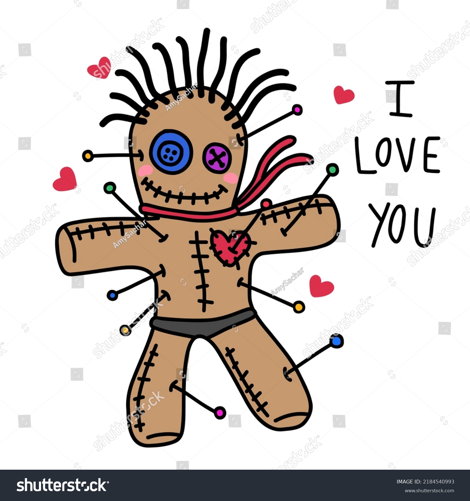 <b>Voodoo</b> <b>Doll</b> Love You Cartoon Vector Stock Vector (Royalty Free.