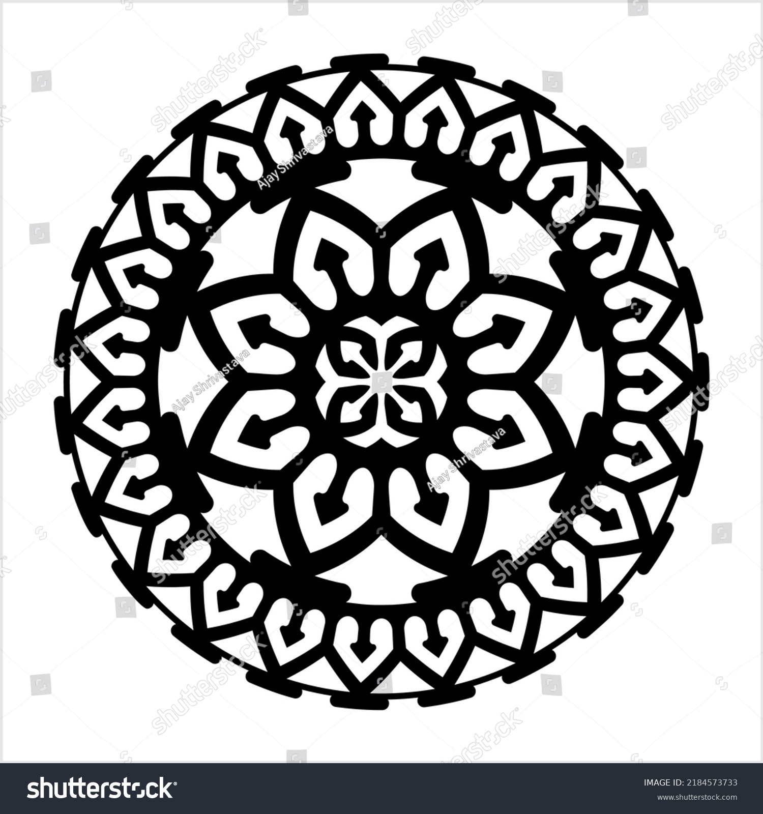 Polynesian Style Circular Shape Tattoo Maori Stock Vector (Royalty Free ...